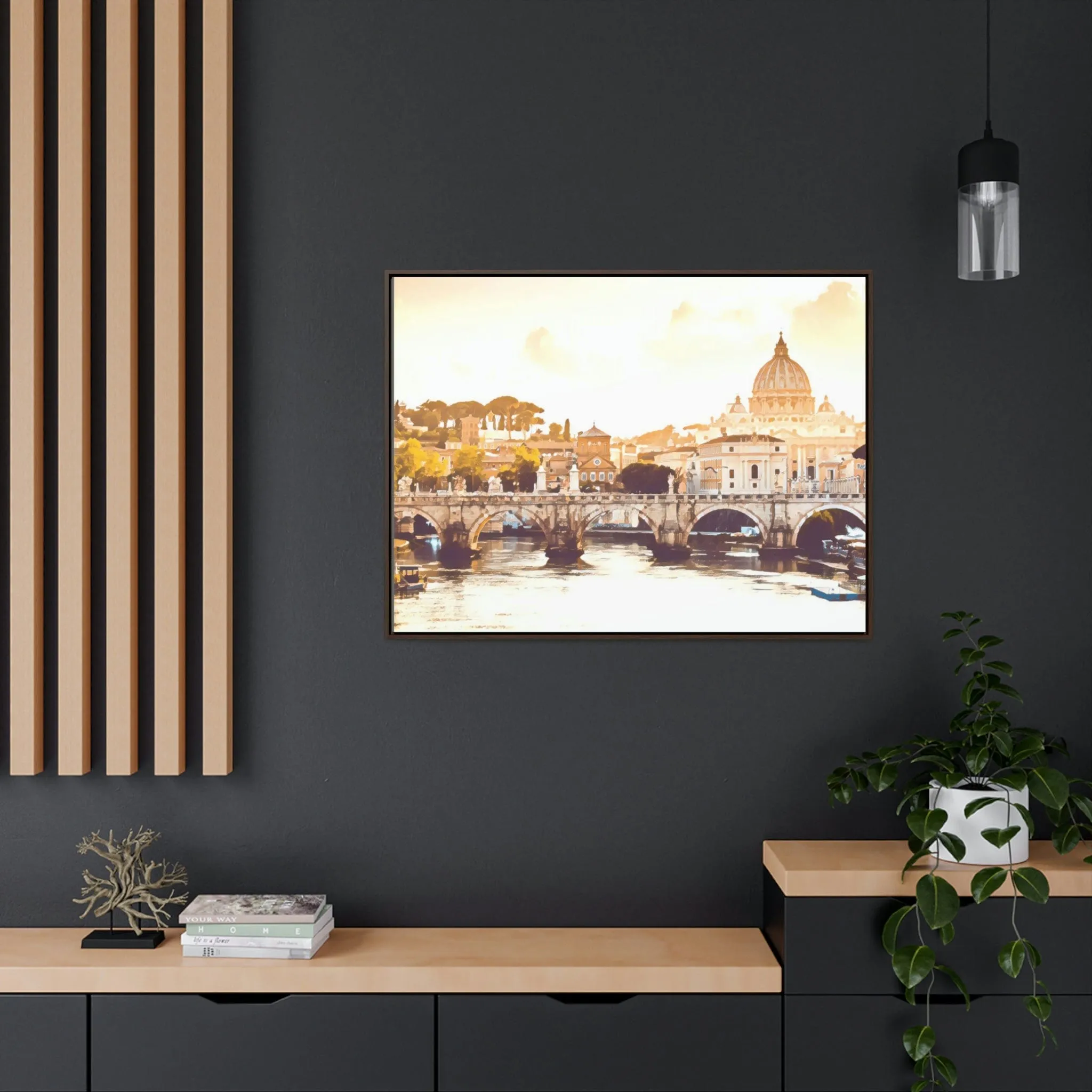 French Bridge Canvas Wraps, Horizontal Frame