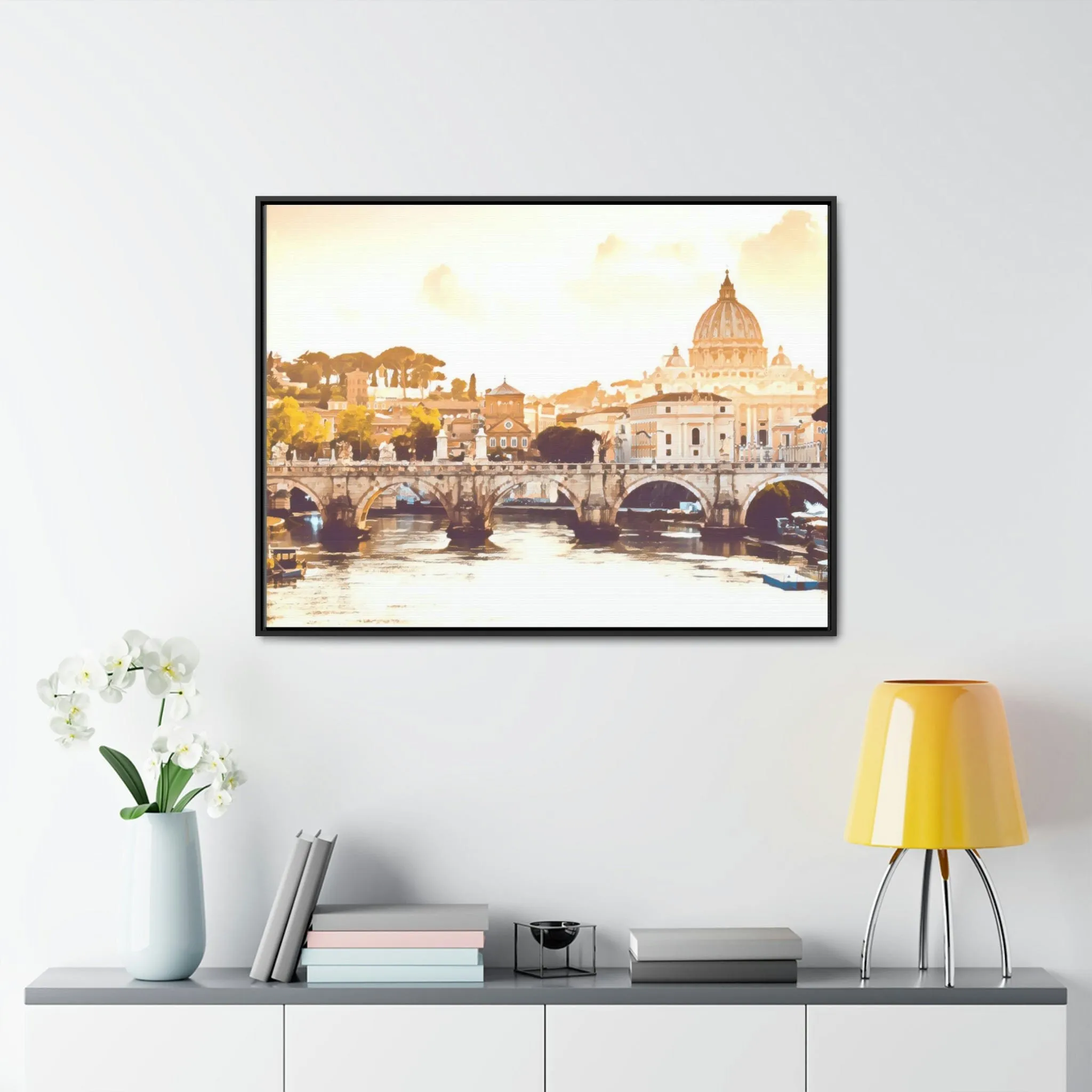 French Bridge Canvas Wraps, Horizontal Frame