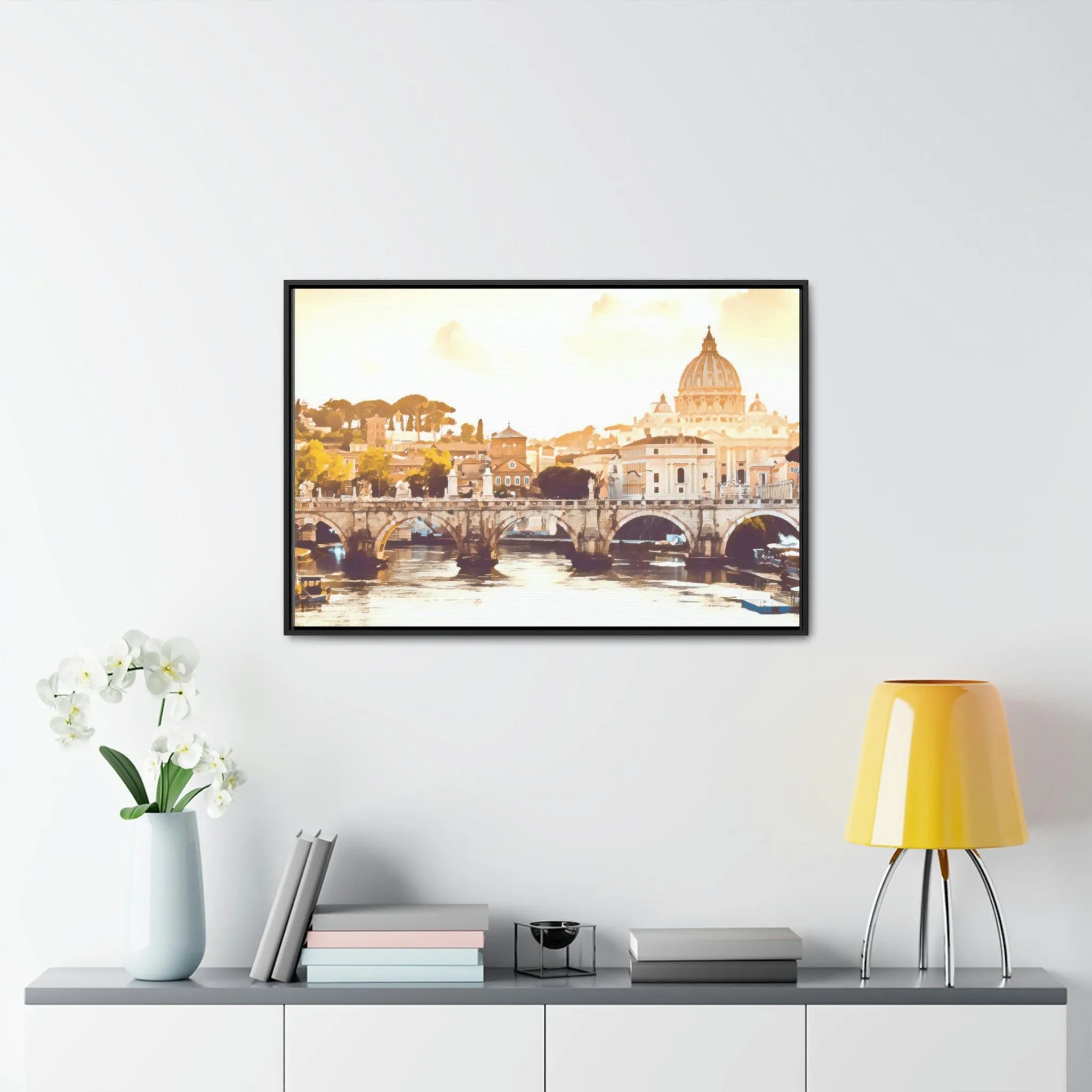 French Bridge Canvas Wraps, Horizontal Frame