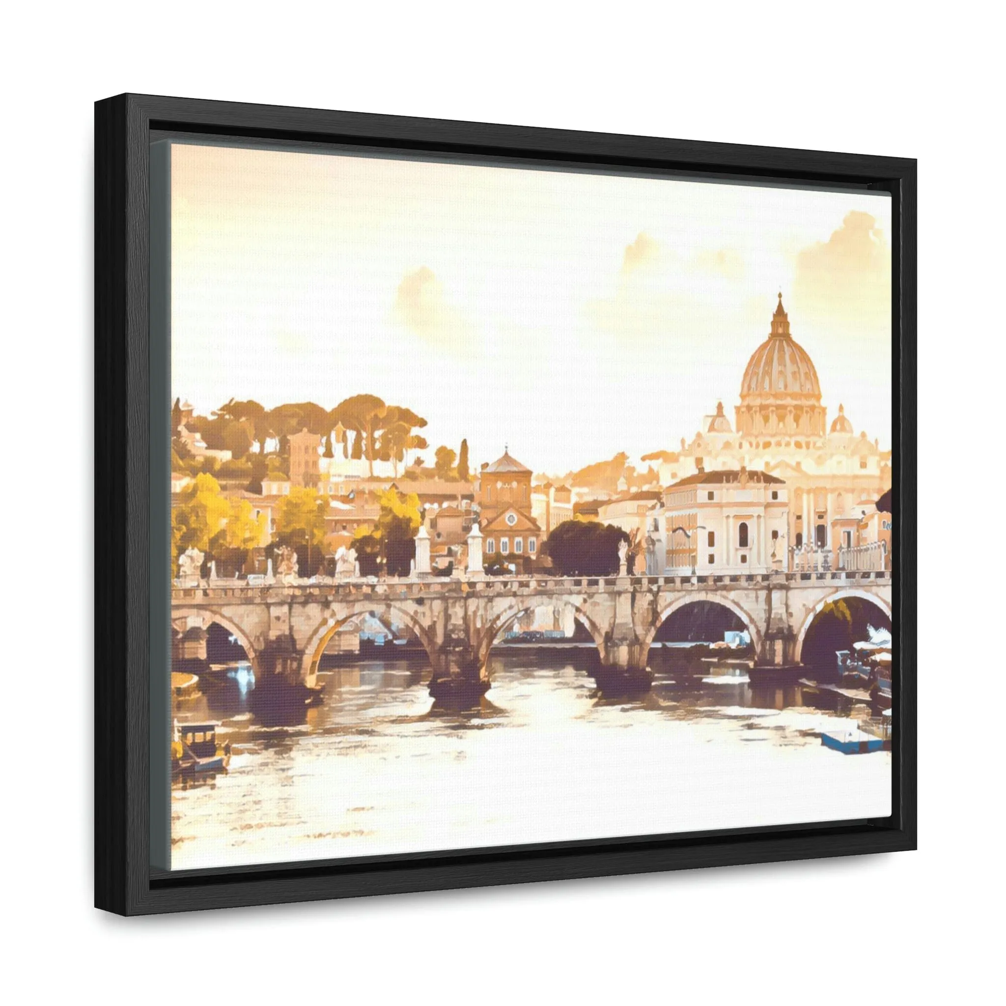 French Bridge Canvas Wraps, Horizontal Frame