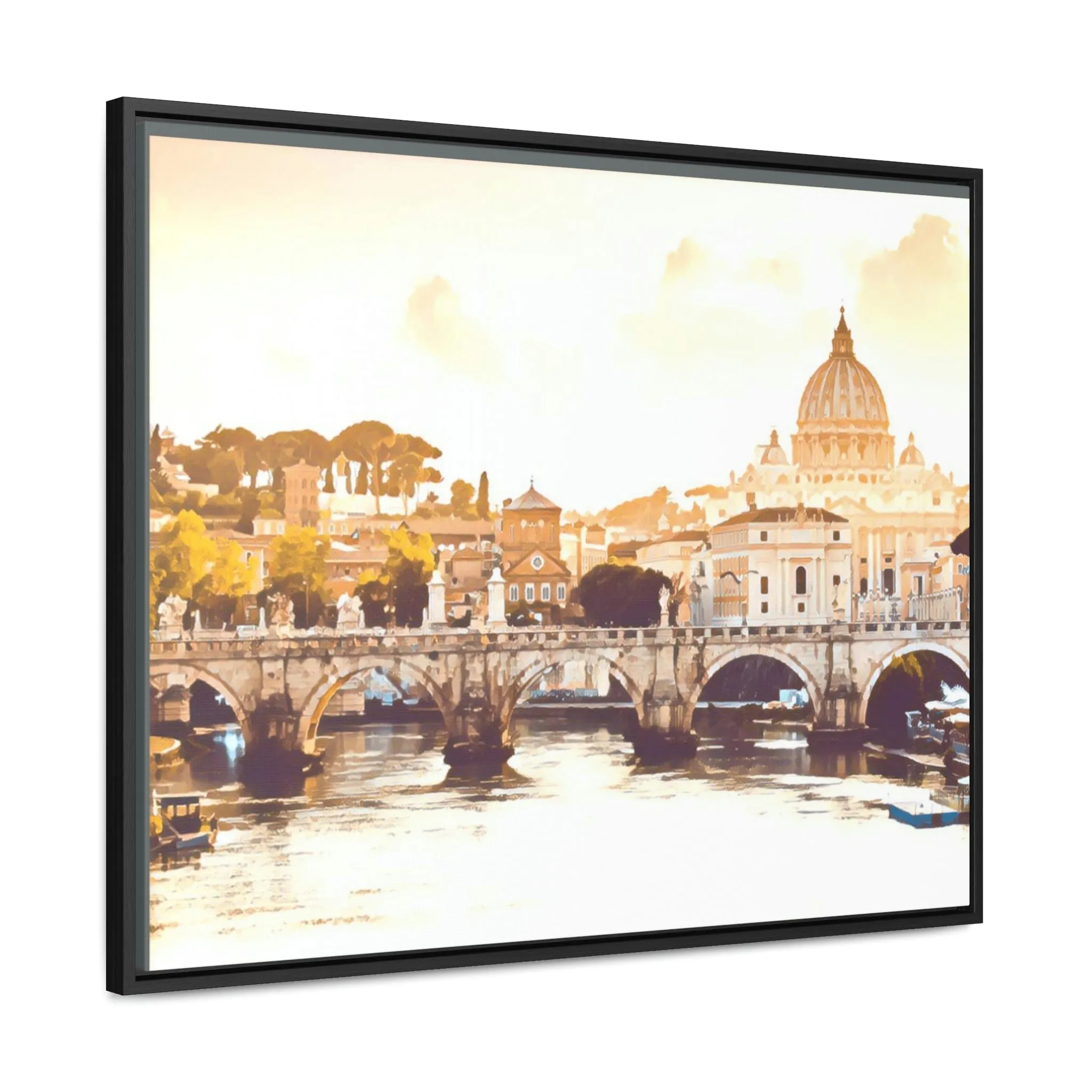 French Bridge Canvas Wraps, Horizontal Frame