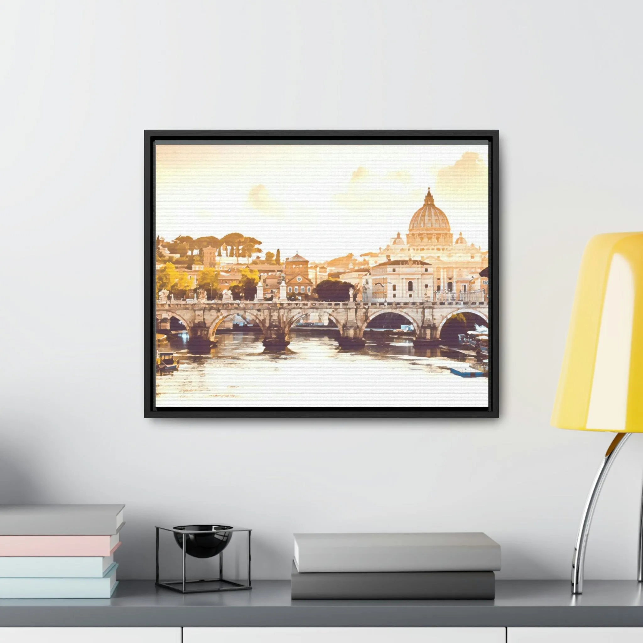 French Bridge Canvas Wraps, Horizontal Frame