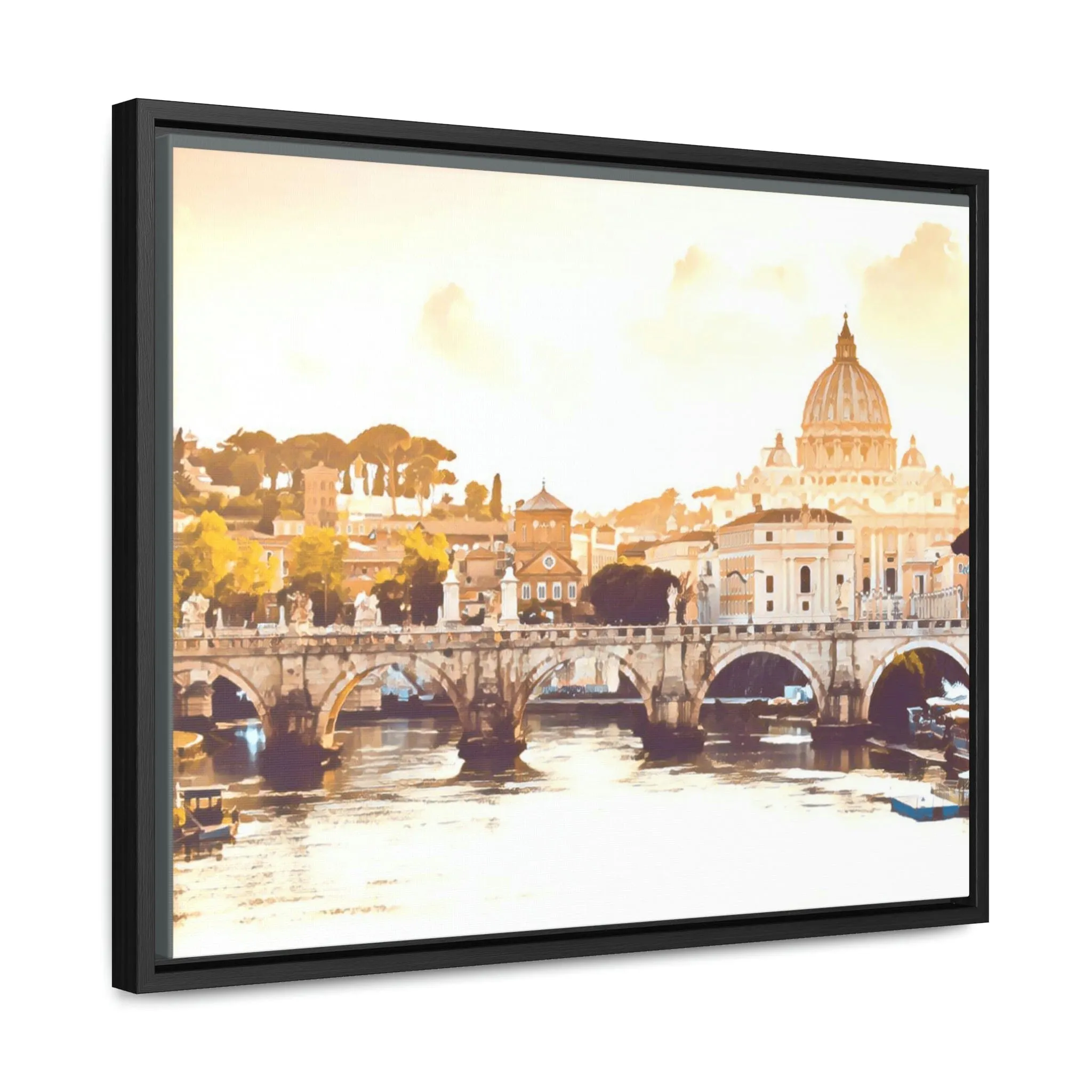 French Bridge Canvas Wraps, Horizontal Frame