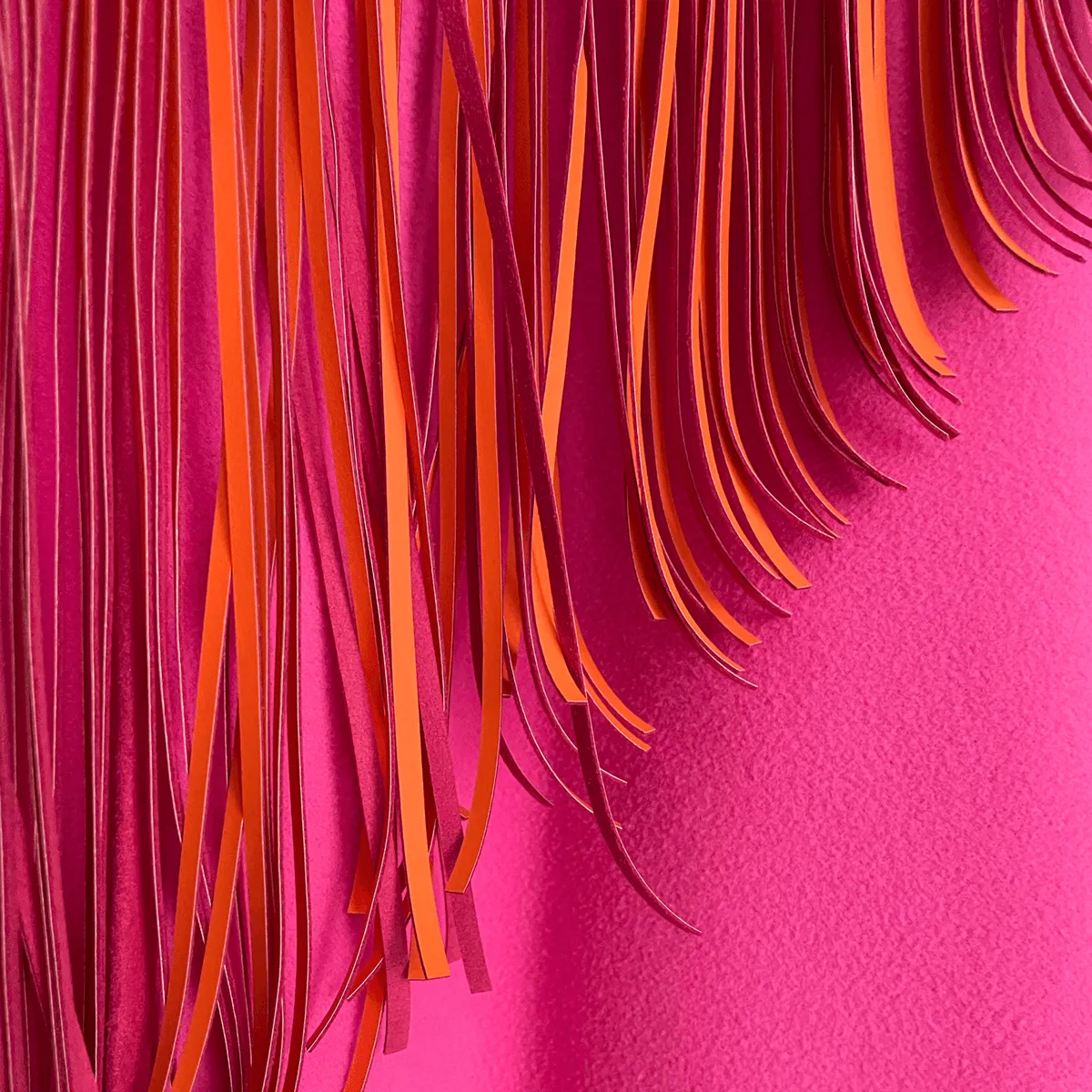 Fringe Triangle Stole "Miami Pink"