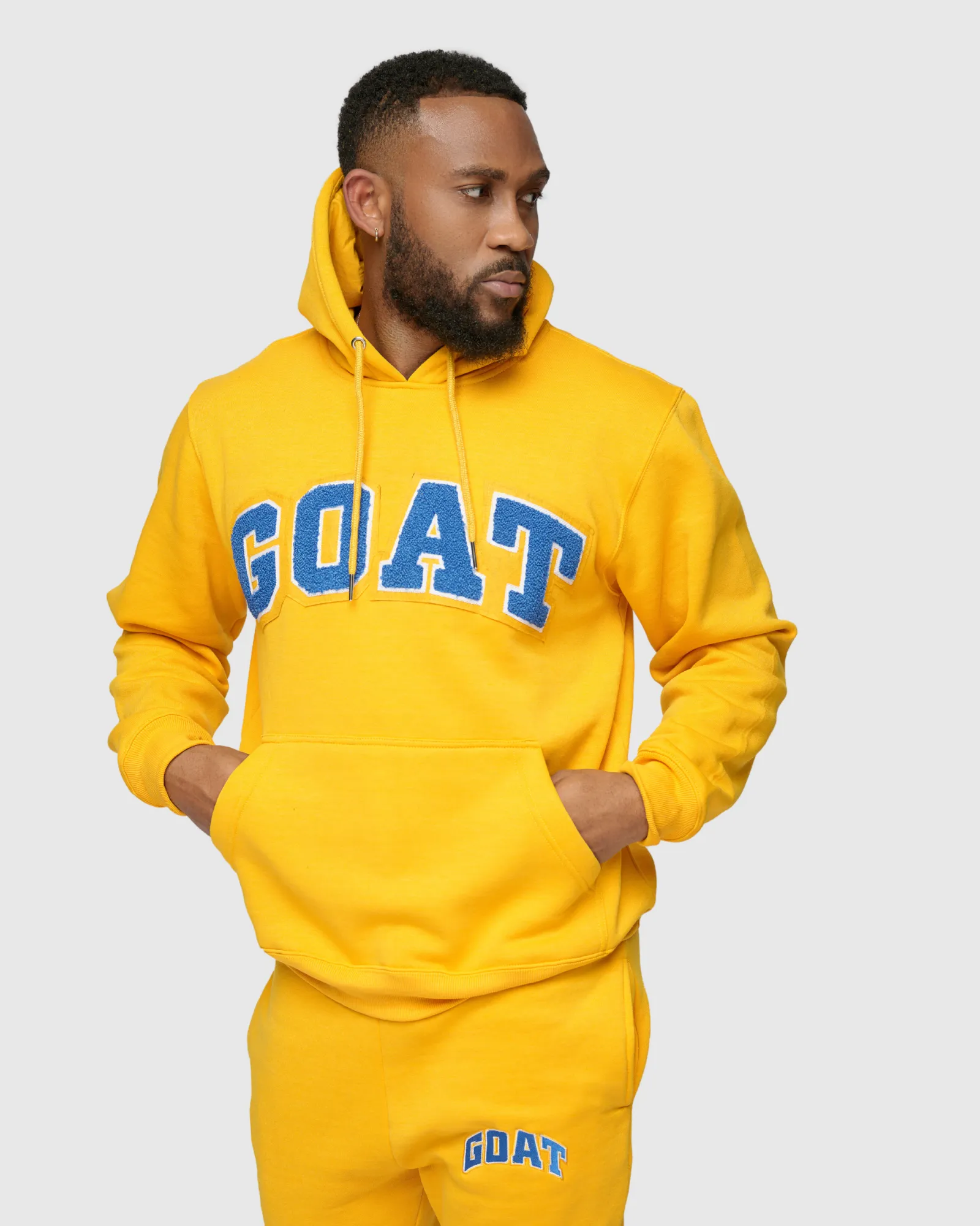 GOAT Arch Logo Chenille Sweatsuit (Laney Yellow)