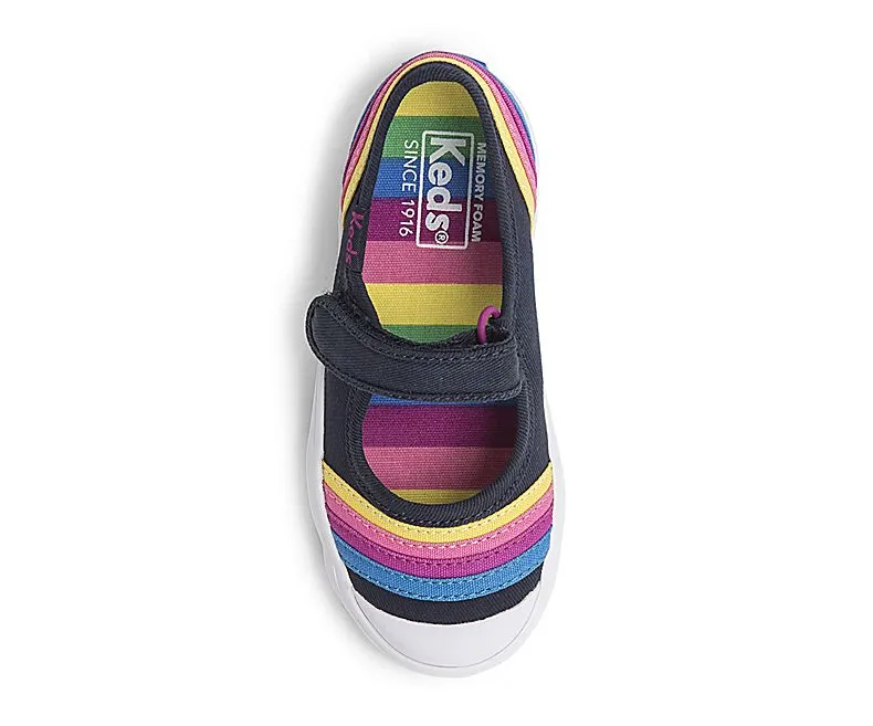 Harper Kid's MJ Canvas Sneaker - Rainbow/Denim