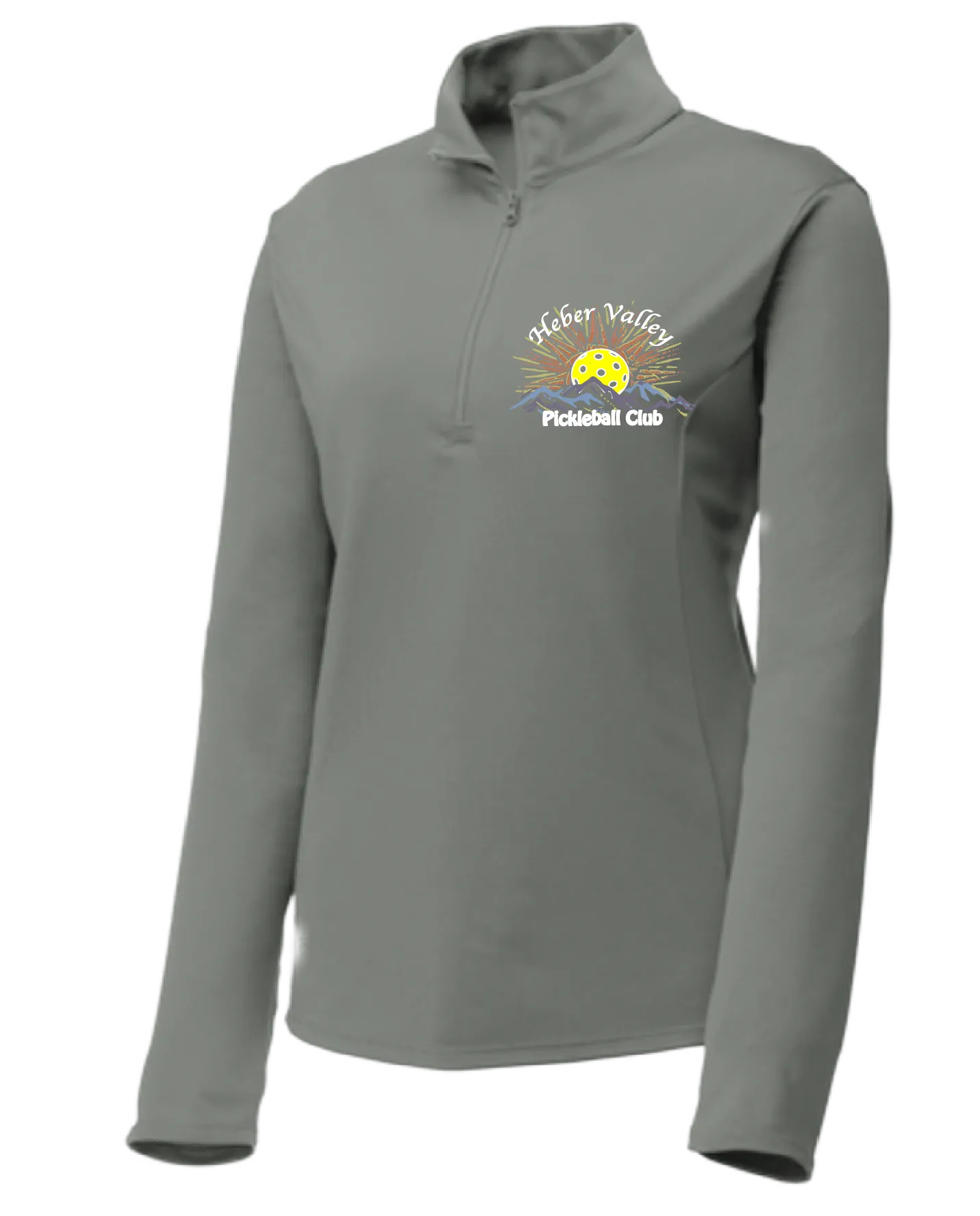 Heber Valley Pickleball Club (Customizable) | Women’s 1/4 Zip Pullover Athletic Shirt | 100% Polyester