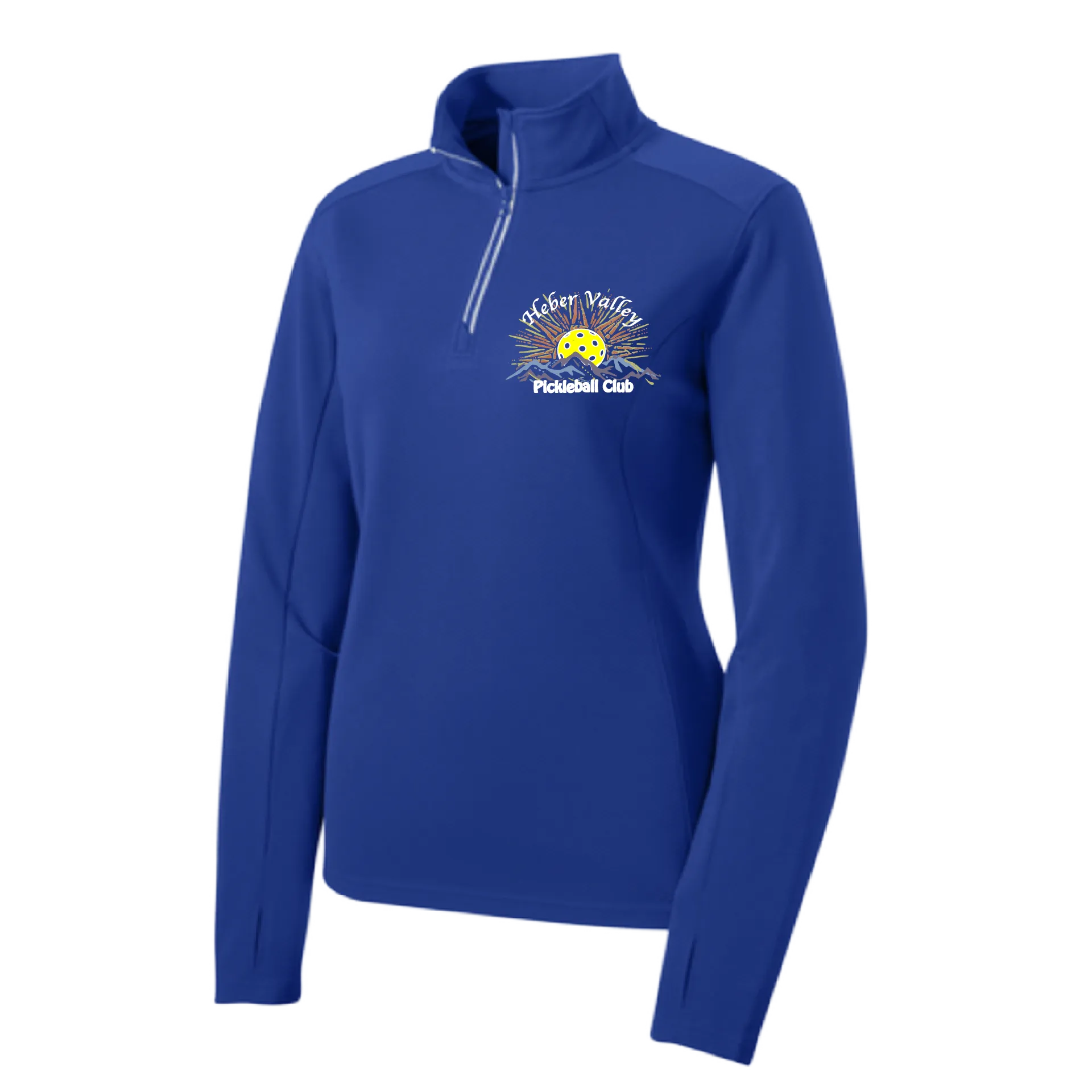 Heber Valley Pickleball Club (Customizable) | Women’s 1/4 Zip Pullover Athletic Shirt | 100% Polyester