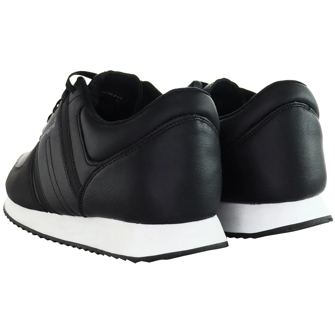 Henleys Renner Mens Black Running Trainers