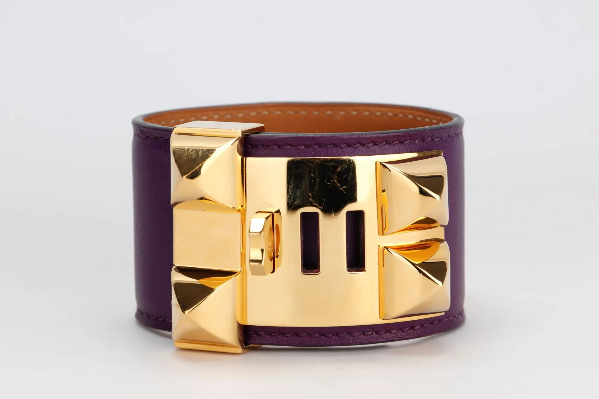 Hermes CDC Cassis Purple Color, Gold Hardware, Stamp P