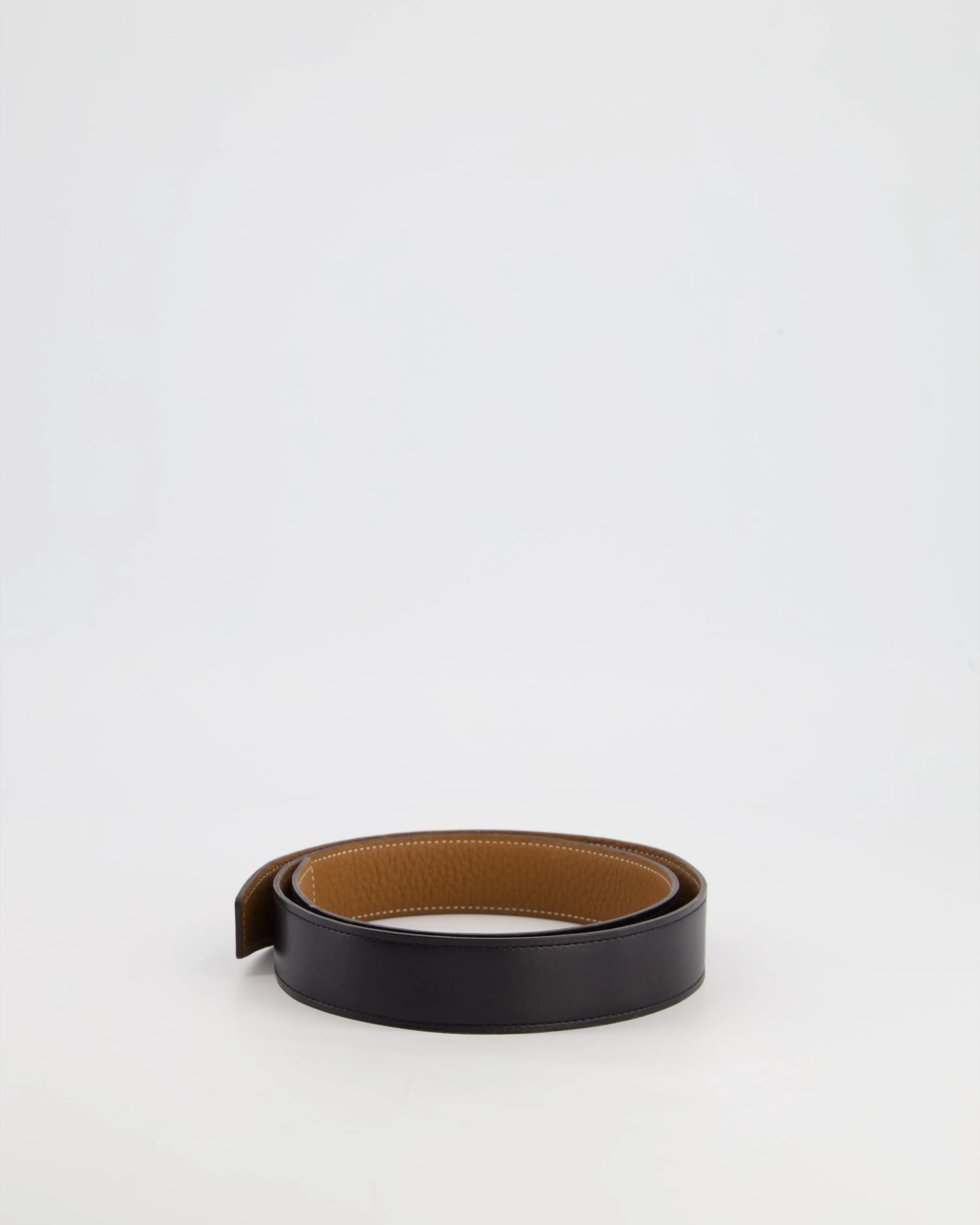 Hermès Reversible Belt With  Swift And Gold Togo Leather