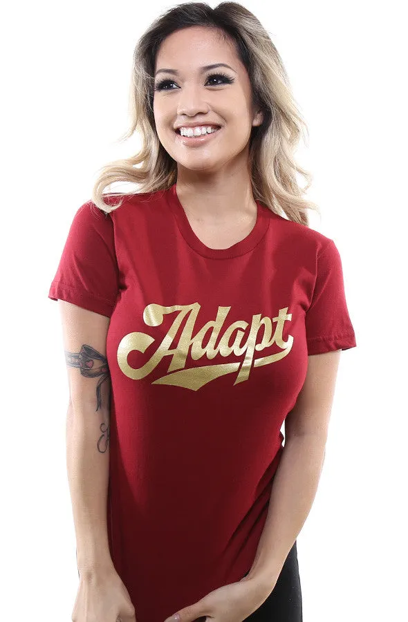 Home Team (Women's Cranberry/Gold Tee)