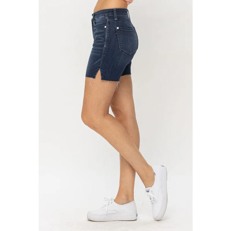 Judy Blue Mid Length Cut Off Shorts