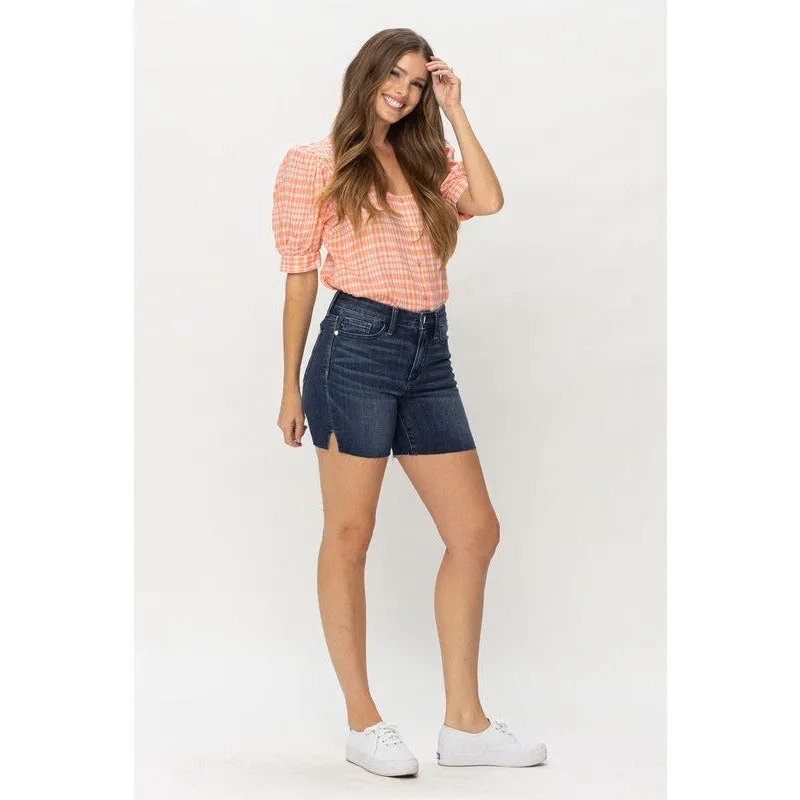 Judy Blue Mid Length Cut Off Shorts