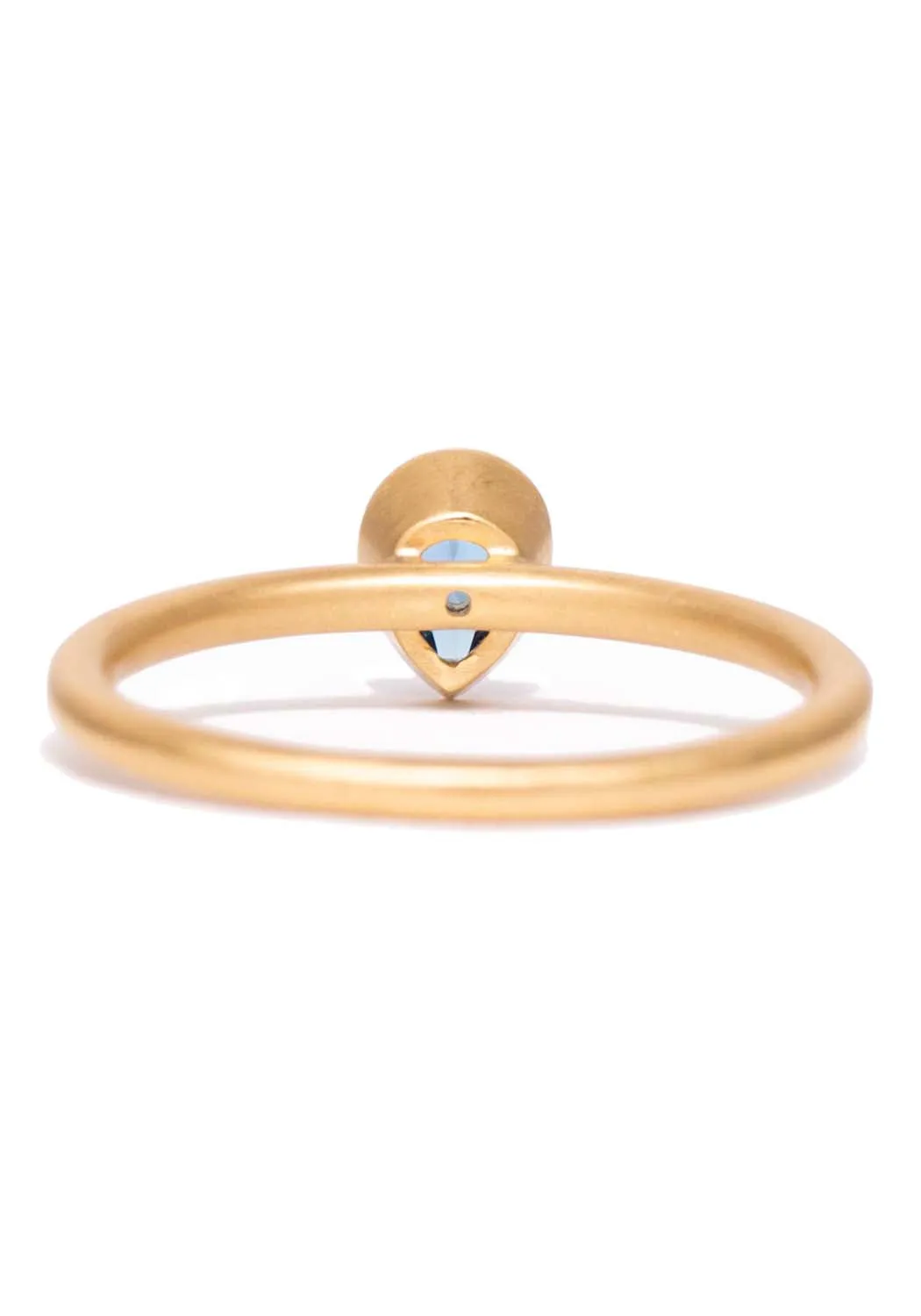 Kimberly Collins Pear Aquamarine Yellow Gold Ring