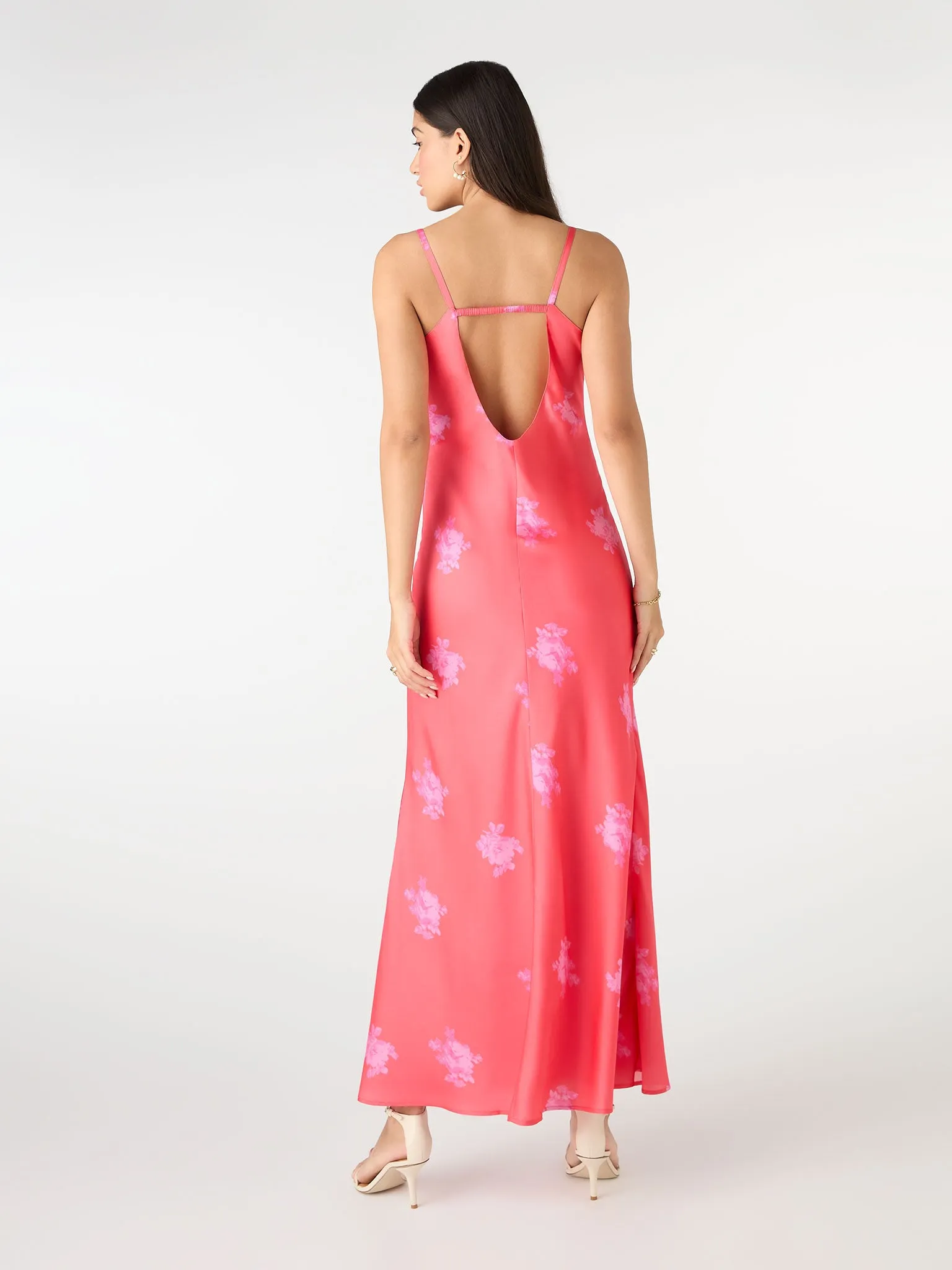 Libra Maxi Dress in Pink Print