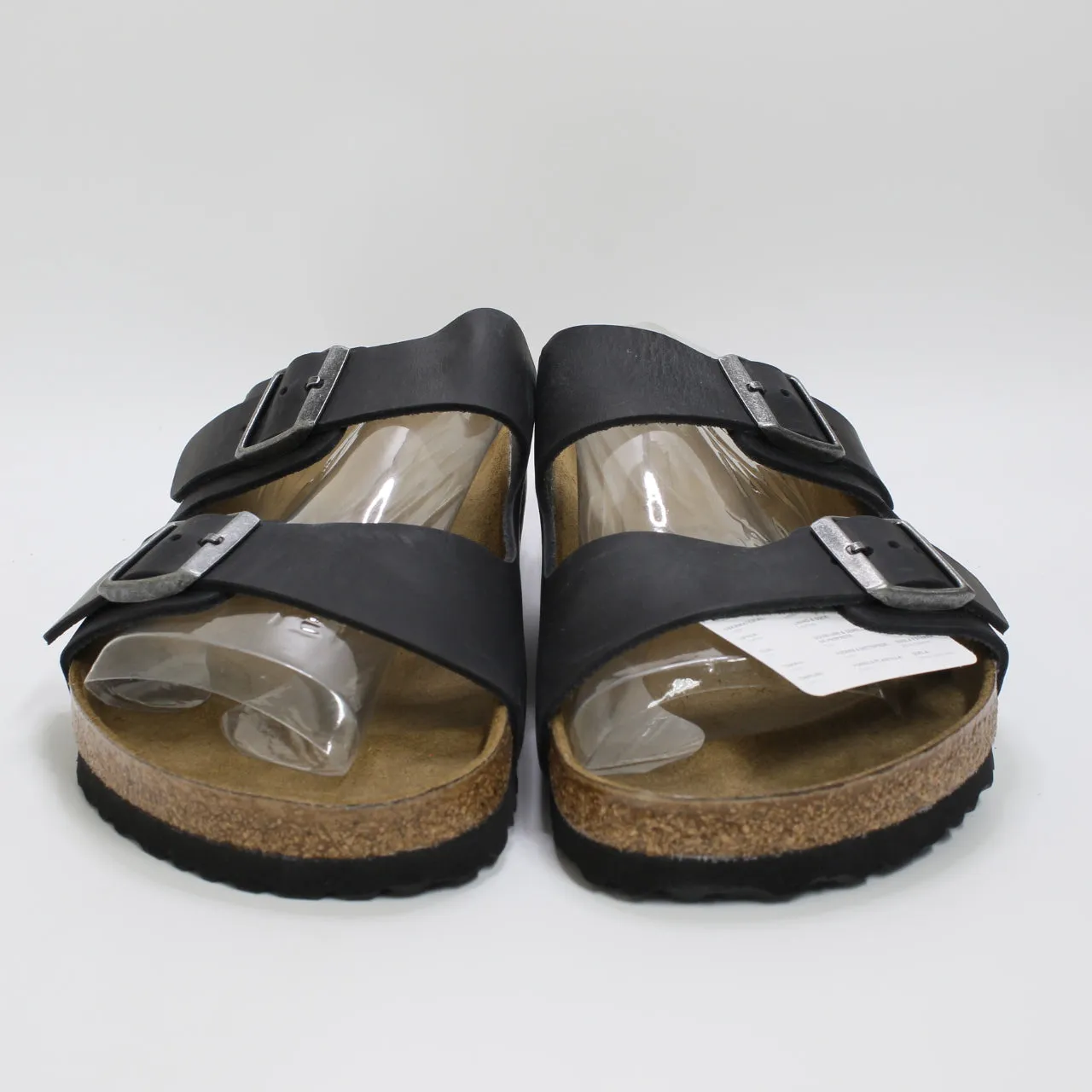 Mens Birkenstock Arizona Two Strap Oiled Black Leather