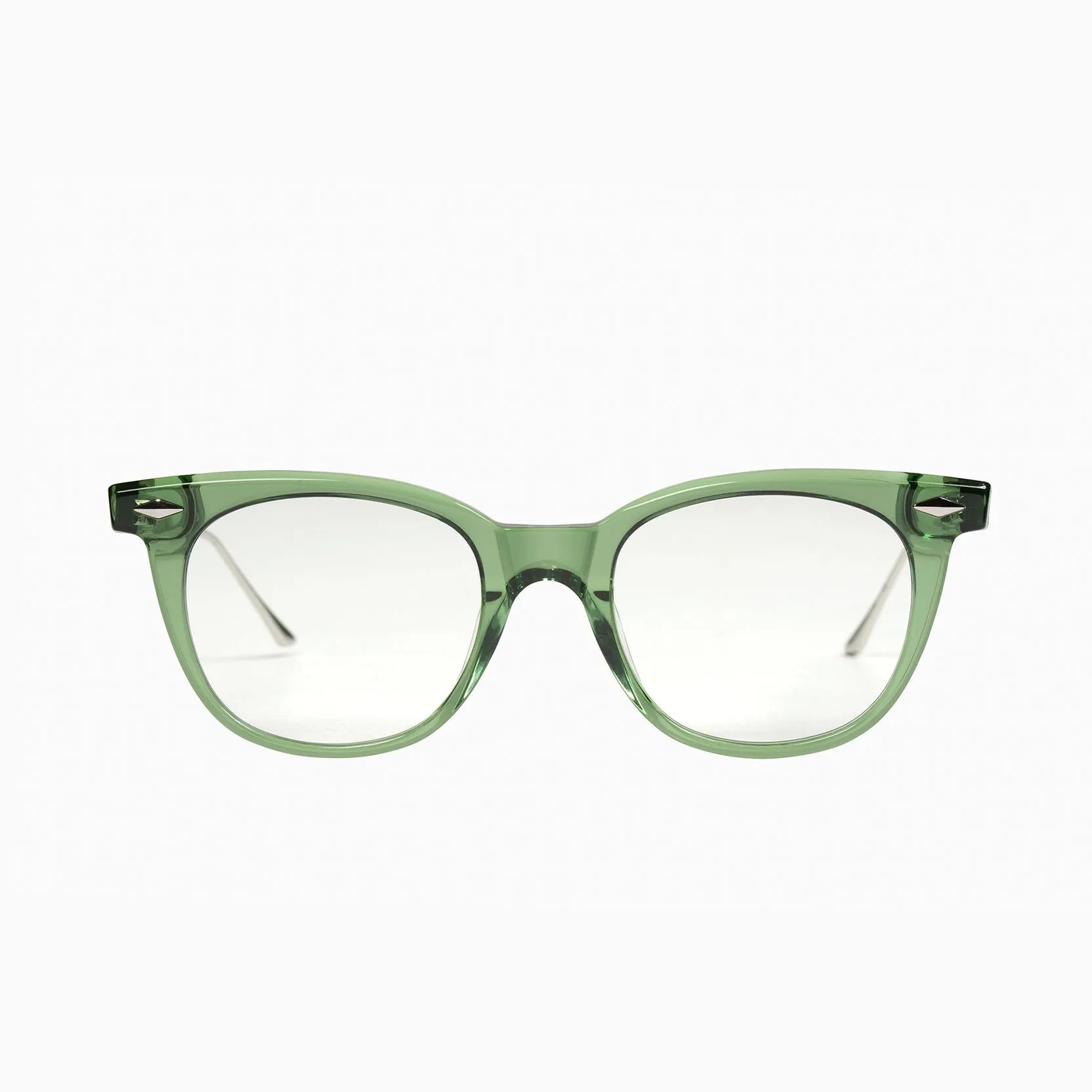 Mercy | Optics - Bottle Green w. Silver Metal Trim / Clear Lens