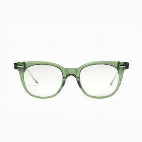 Mercy | Optics - Bottle Green w. Silver Metal Trim / Clear Lens