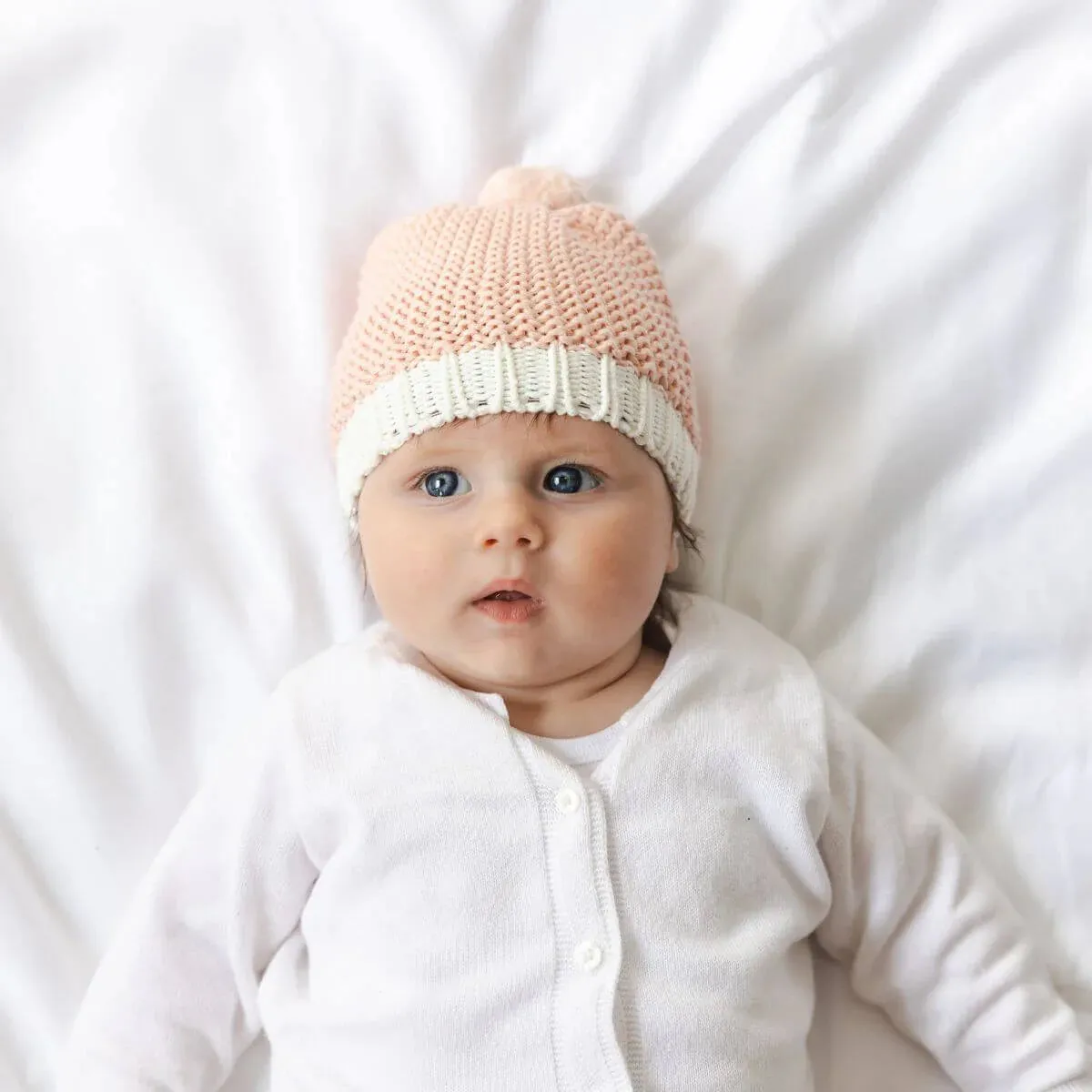 Mini Moss Baby Beanie | Pink