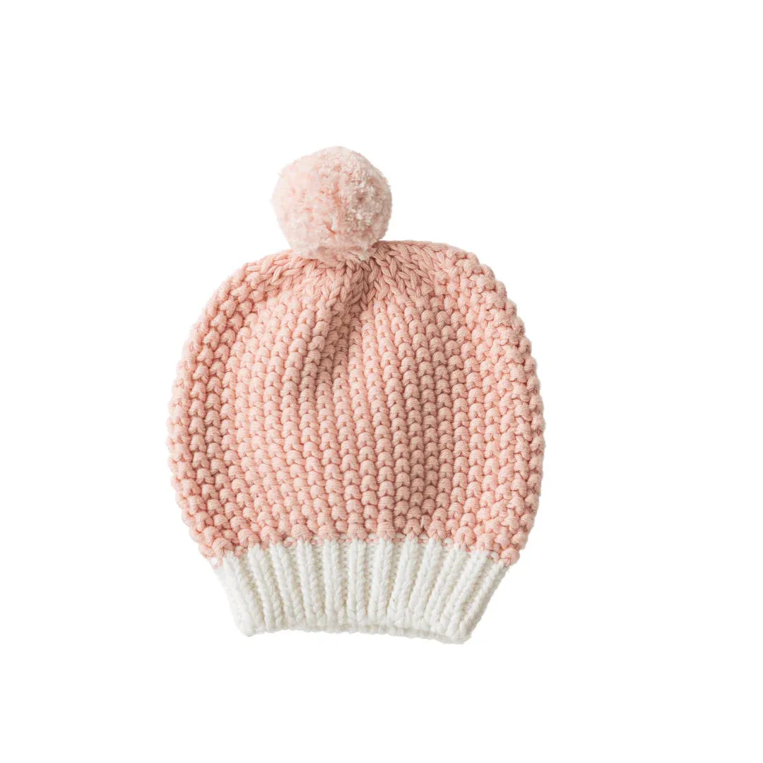 Mini Moss Baby Beanie | Pink