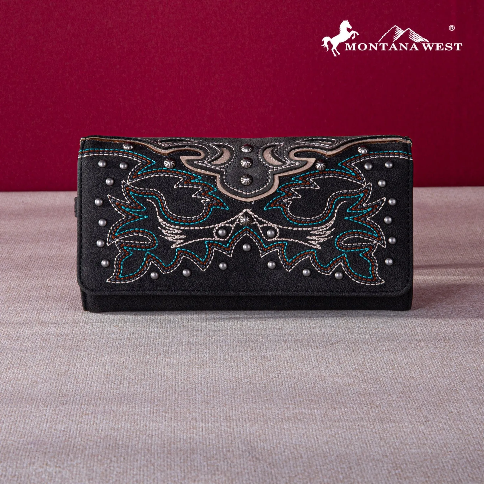 Montana West Embroidered Collection Wallet