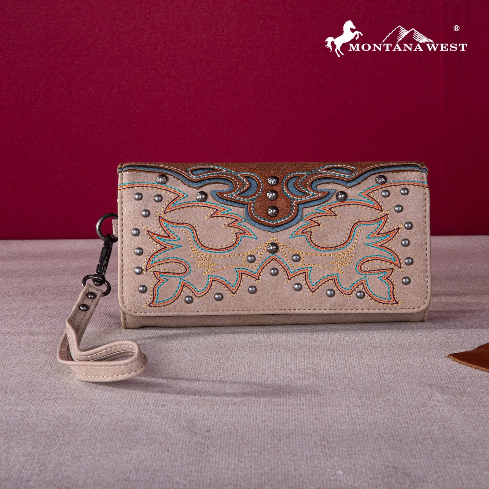 Montana West Embroidered Collection Wallet