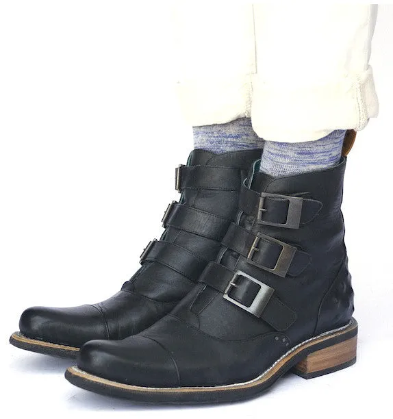 No.2045 TARMAC buckle boot Black MEN