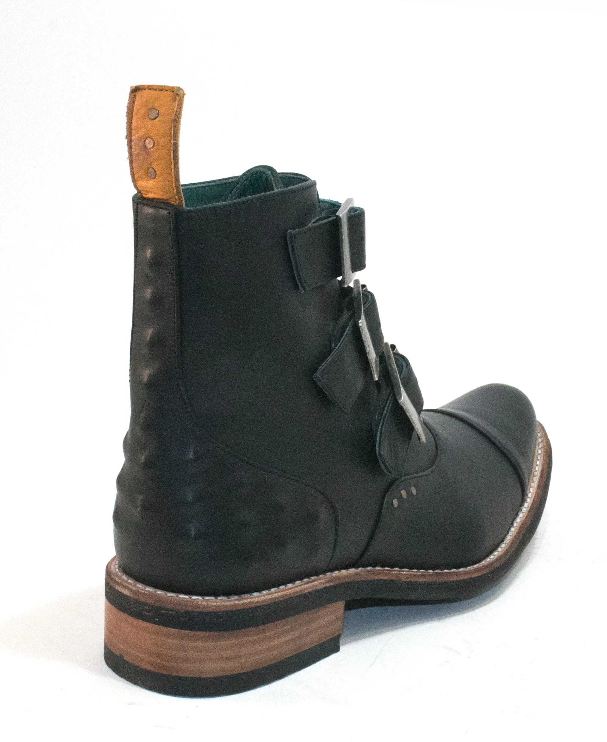 No.2045 TARMAC buckle boot Black MEN