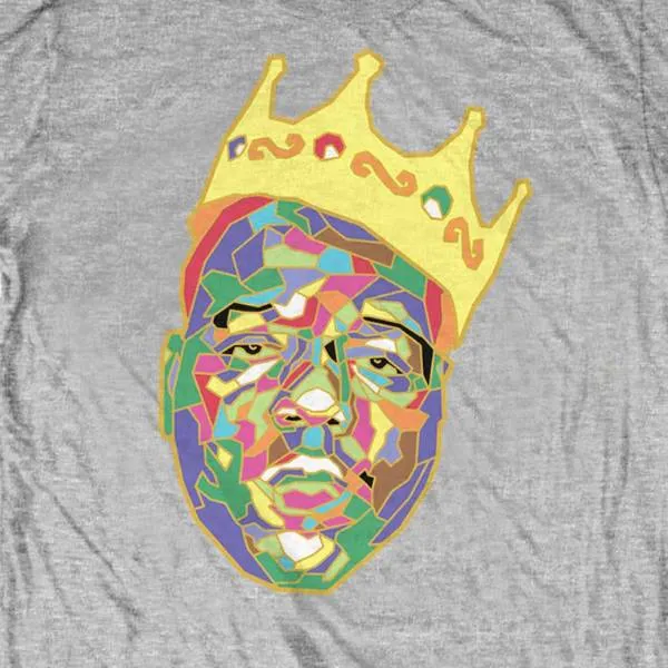 Notorious B.I.G. Kids Grey T-Shirt - Biggie Smalls Crown