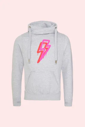 Outlet - Graffiti Bolt Cowl Neck Hoodie