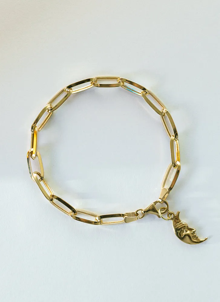 Paperclip 6mm bracelet 14k gold