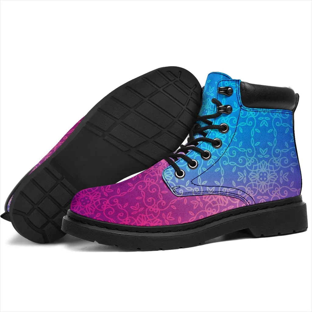 Pink And Blue All-Season Boots