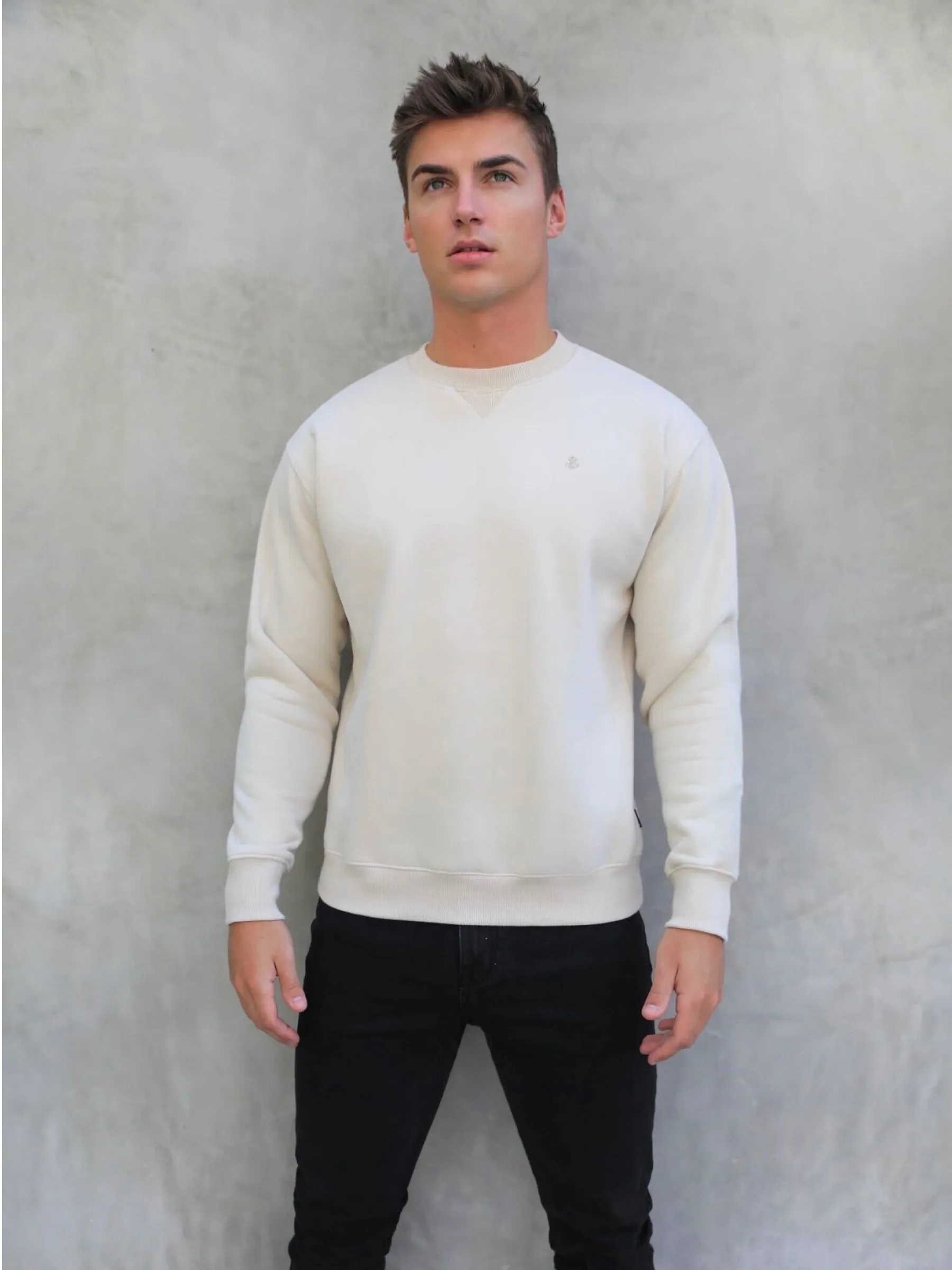 Preston Relaxed Jumper - Light Beige