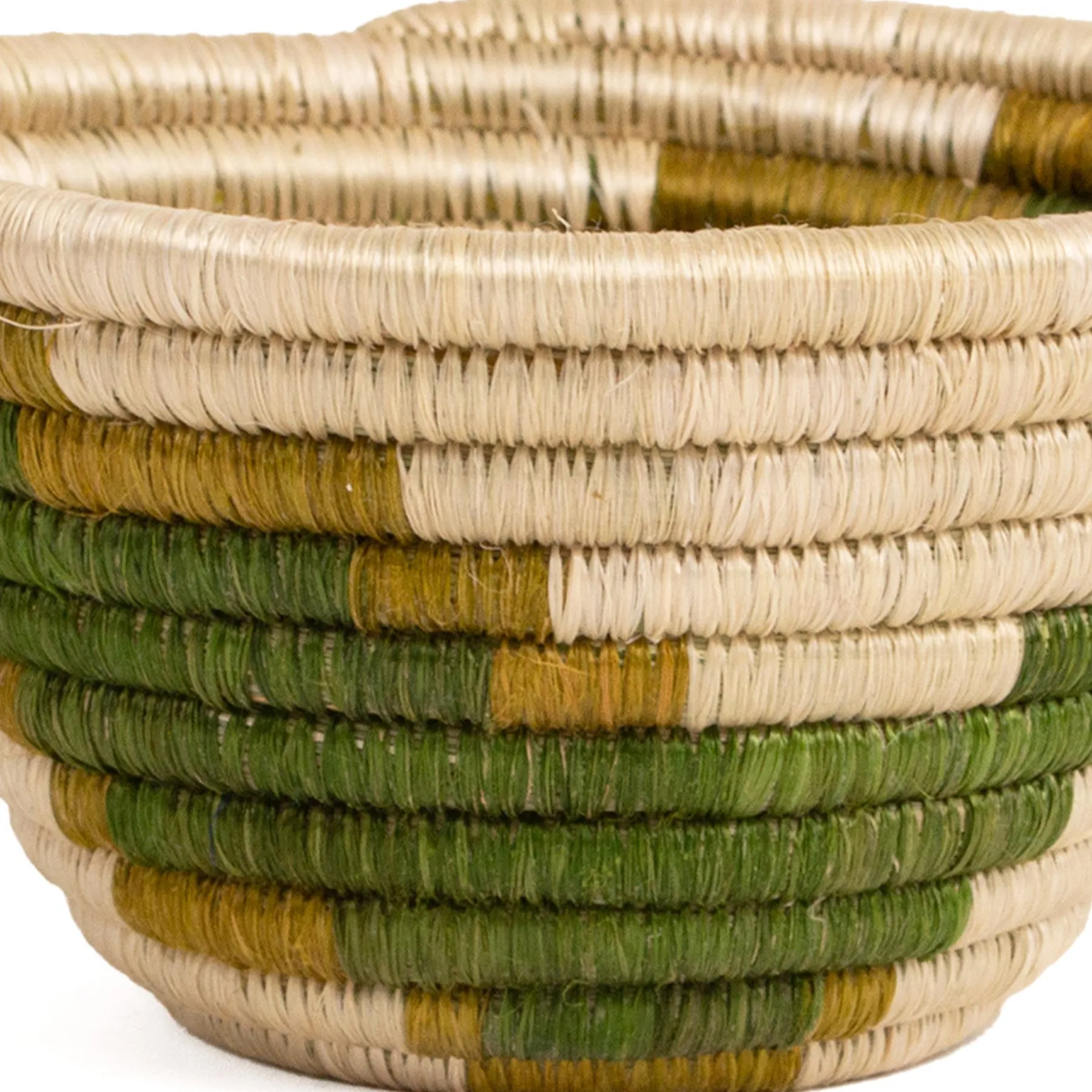 Restorative Greens Catch All Woven Bowl- Tiny Flora by Kazi Goods