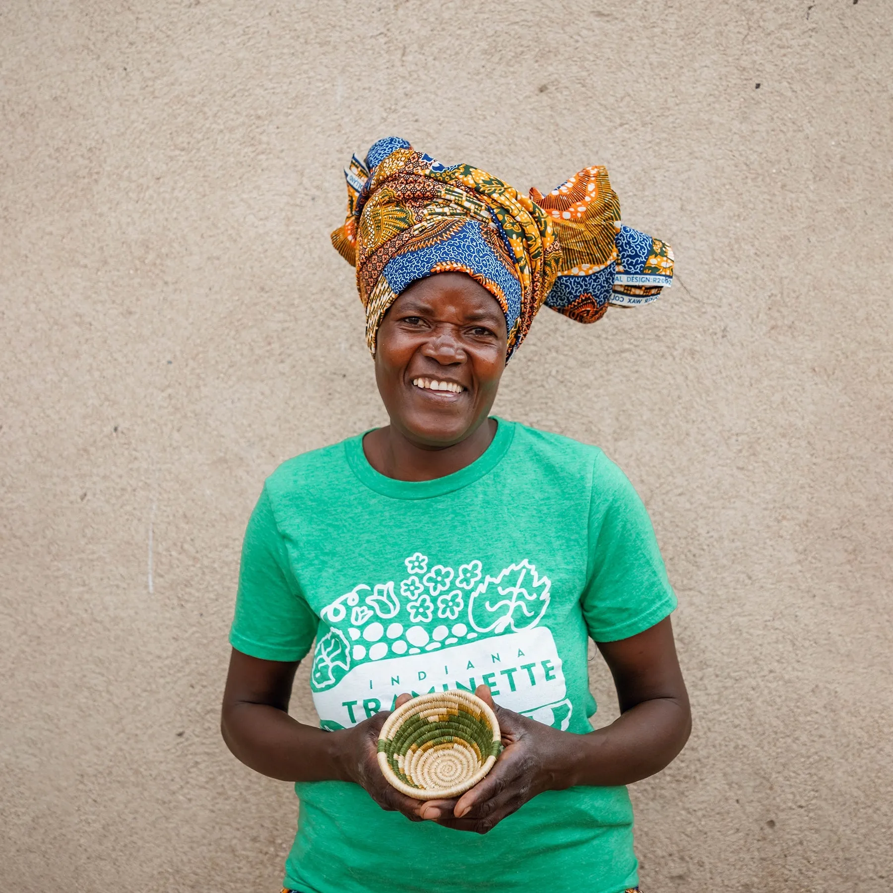 Restorative Greens Catch All Woven Bowl- Tiny Flora by Kazi Goods