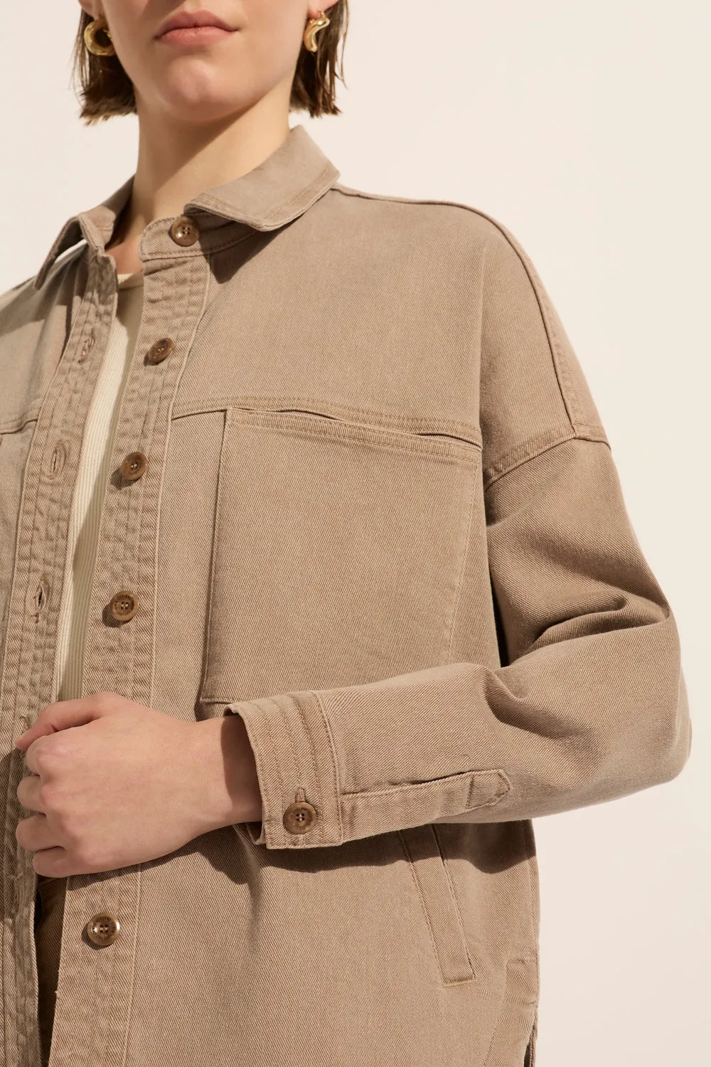 Rosa Twill Jacket - Mushroom