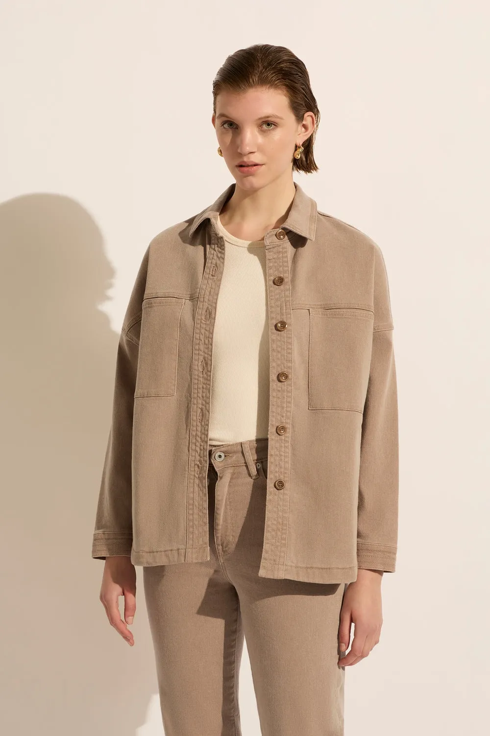 Rosa Twill Jacket - Mushroom