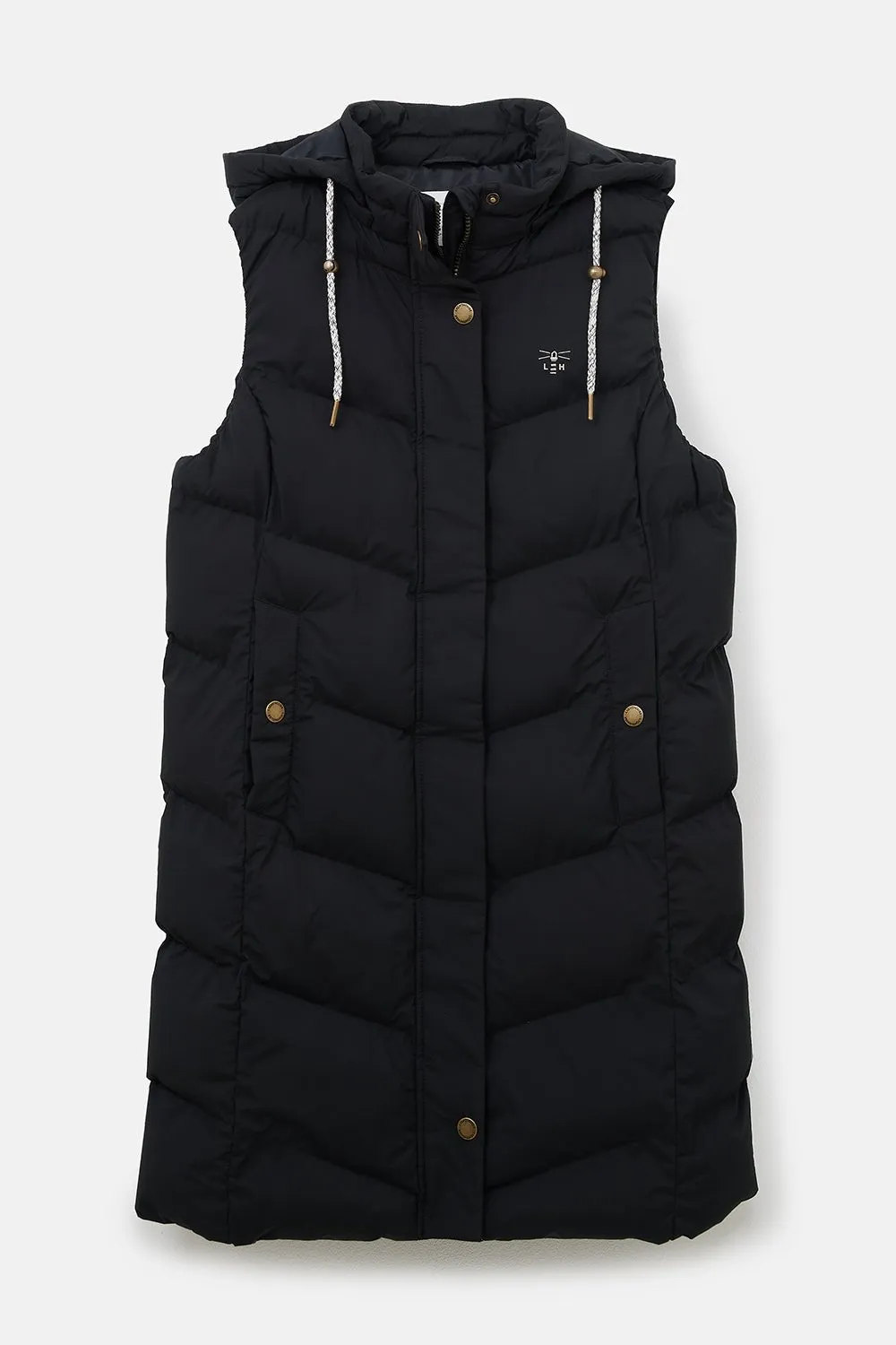 Savannah Long Gilet - Black