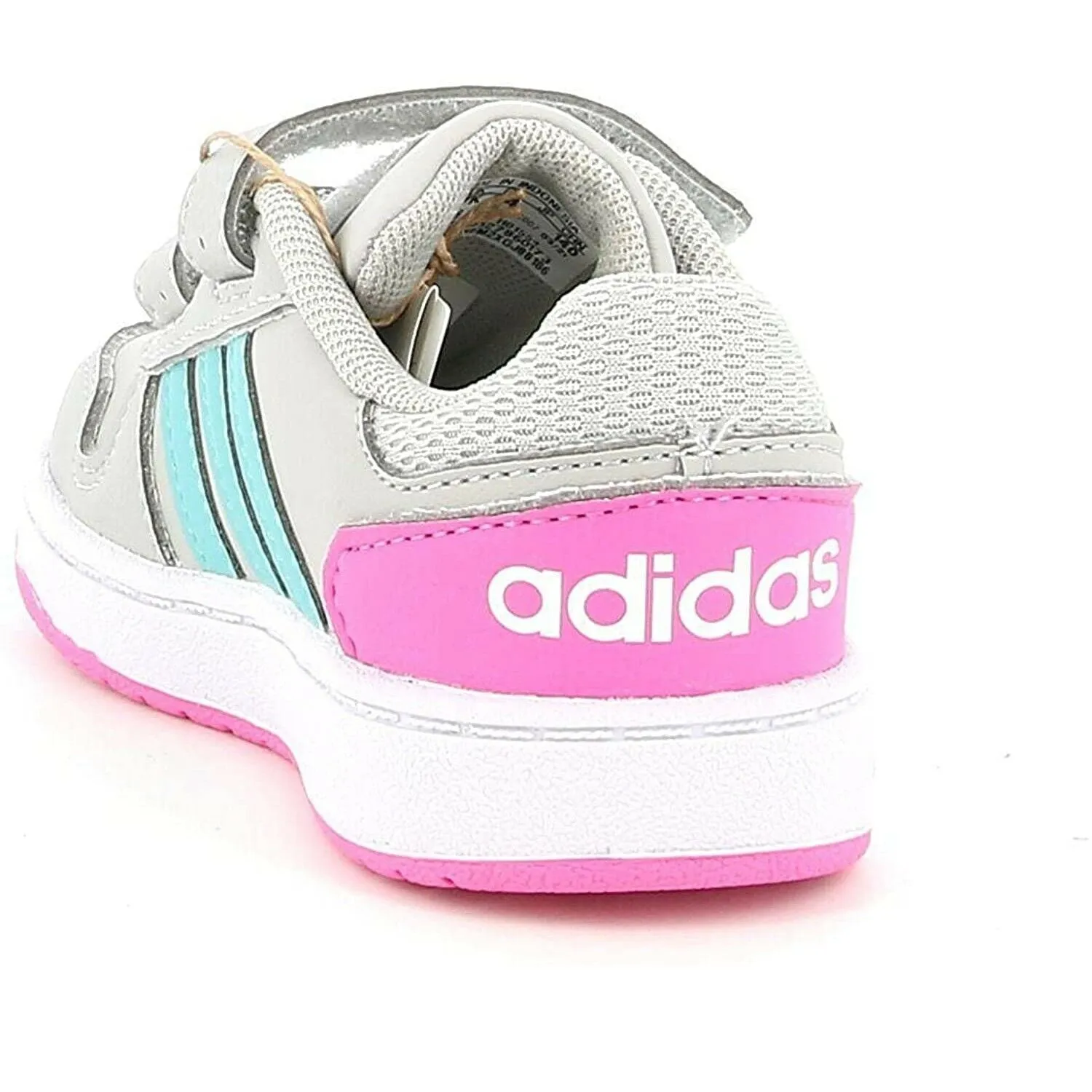 Scarpe da bambina Adidas - Art. HOOPS 2.0 CMF I HO1554sneakers grigio con strappo sportivo