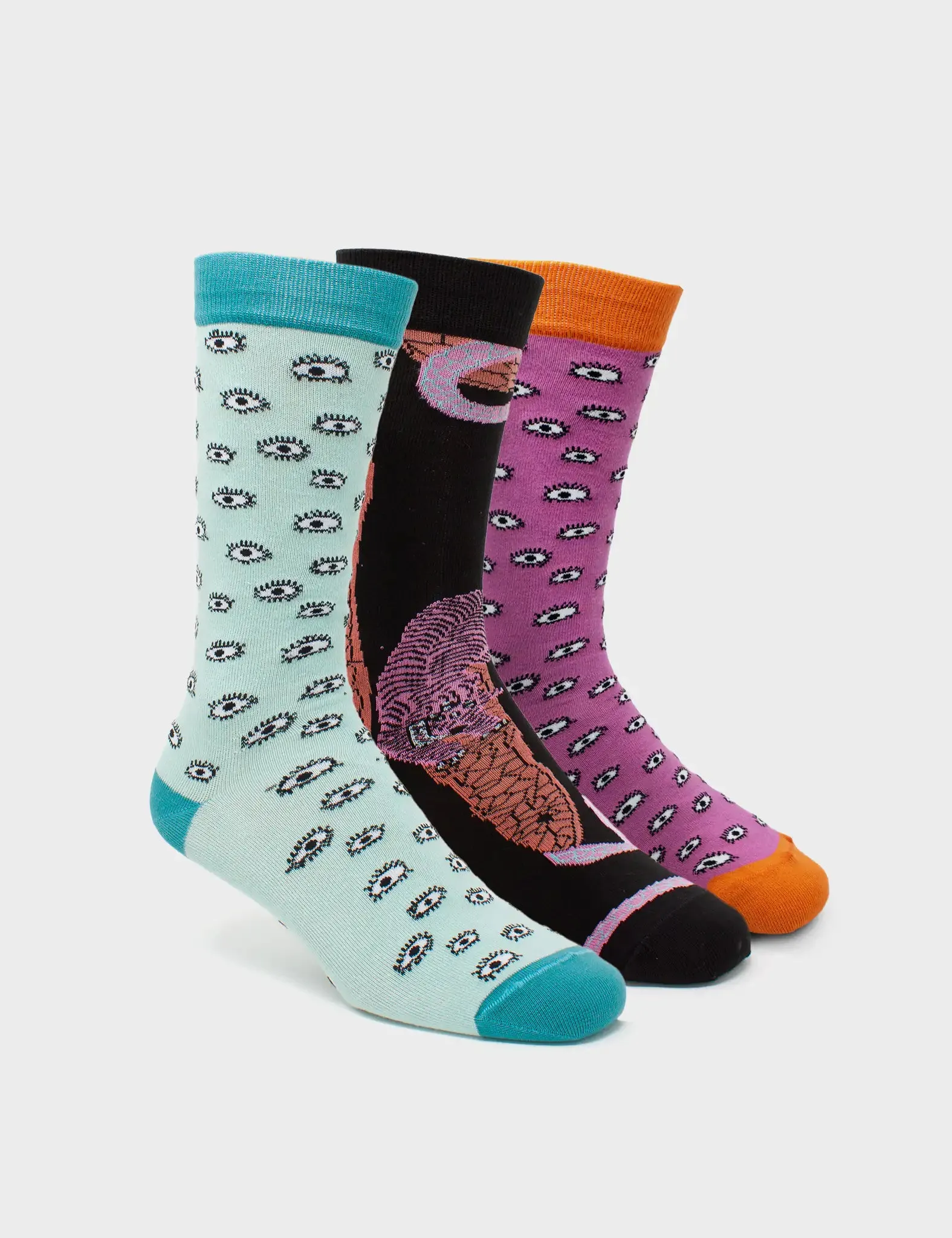 Set of 3 Socks - All Over Eyes and Tangle Rumble