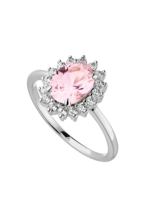 Sparkle Ring Pink Silver