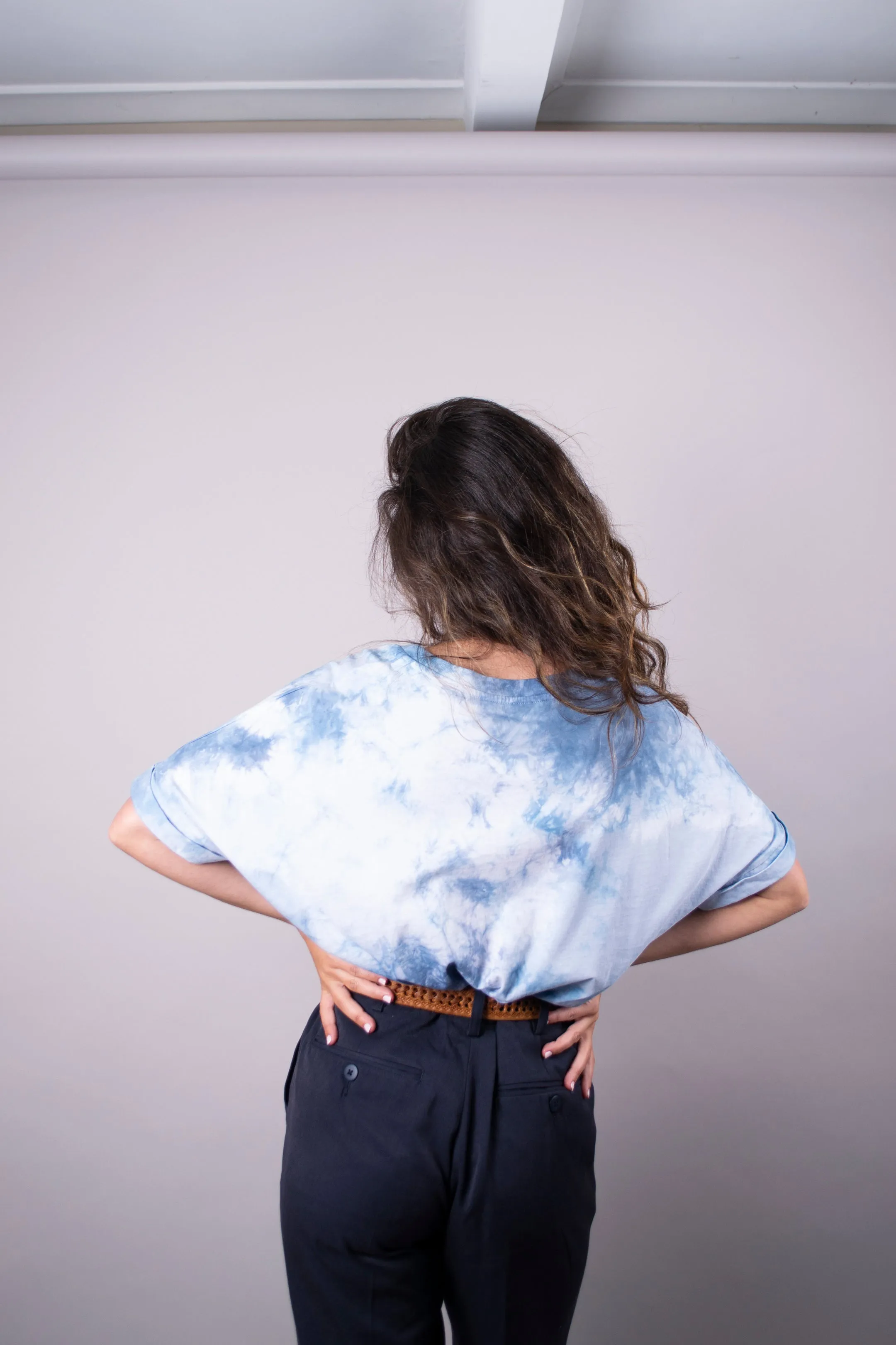 Summer Blue Tie-Dye T-Shirt - Women