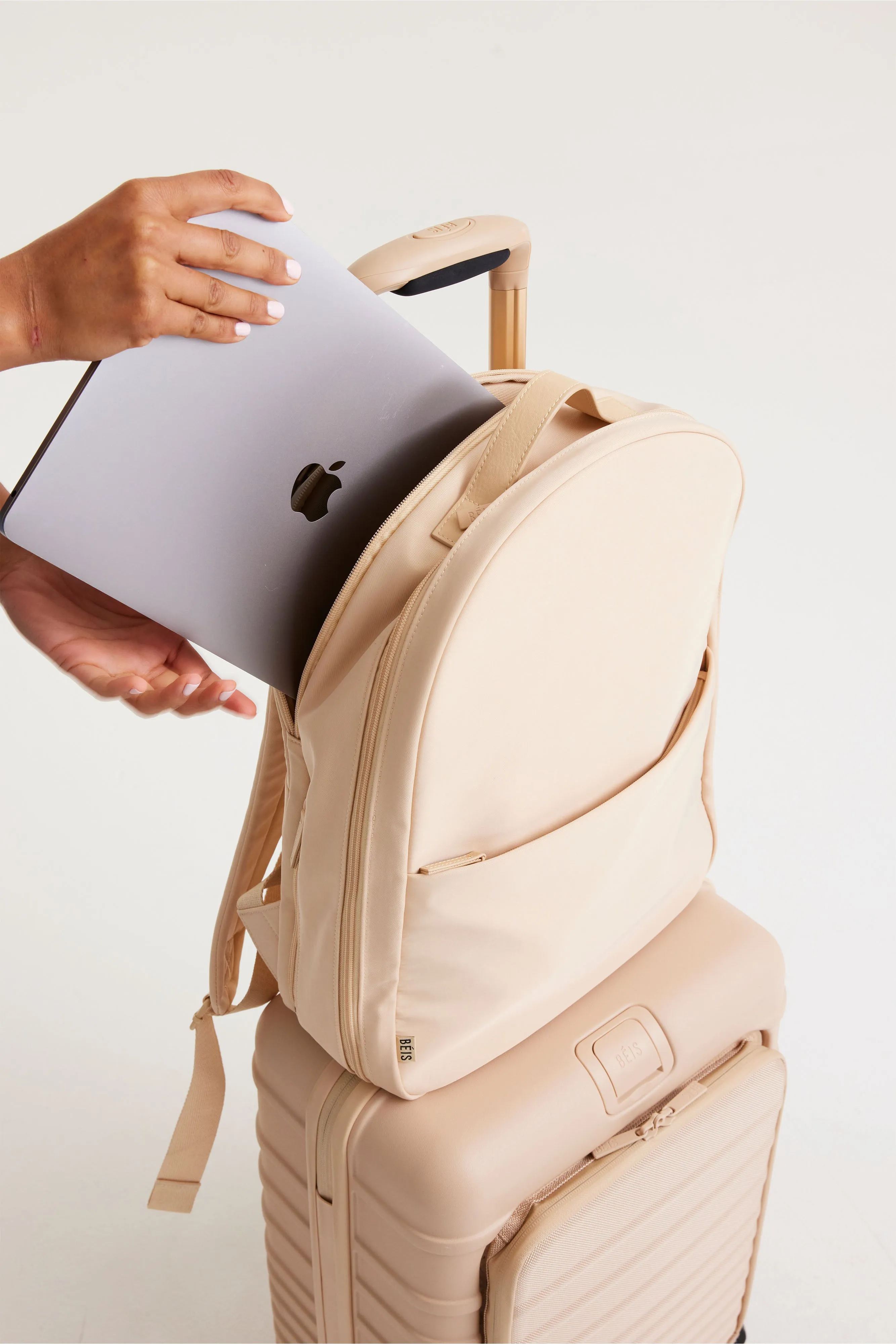 The Commuter Backpack in Beige