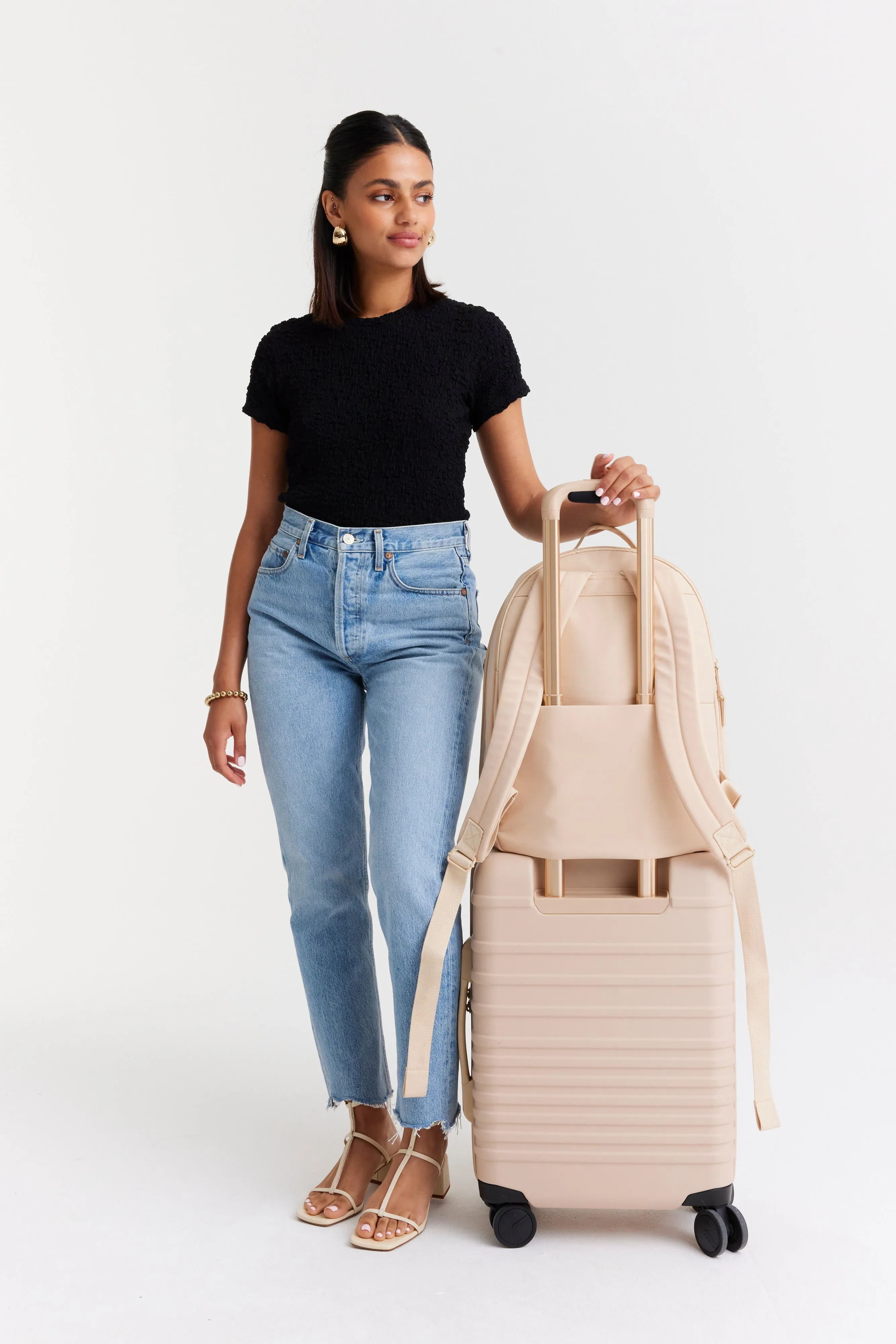 The Commuter Backpack in Beige