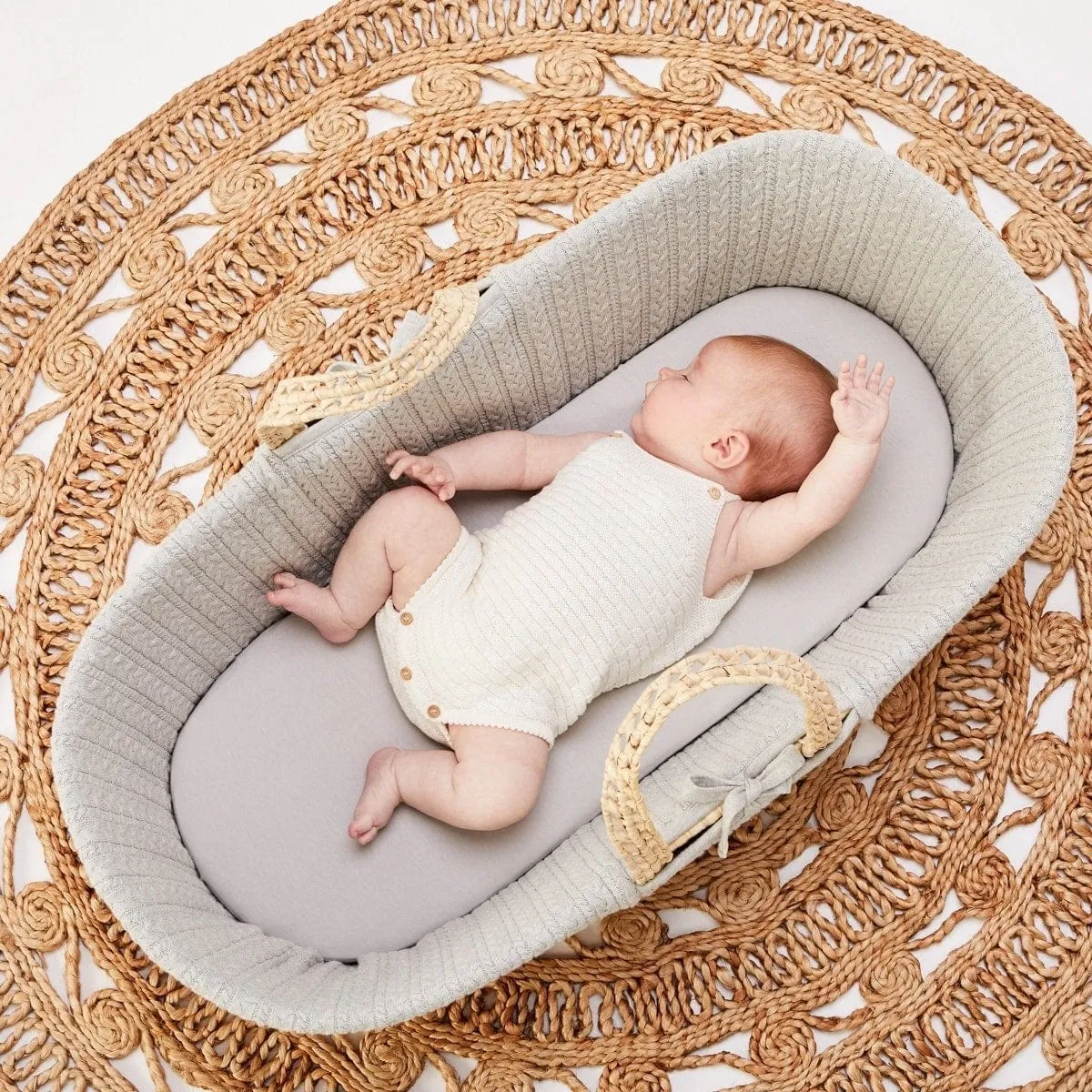 The Little Green Sheep Organic Moses Basket / Pram mattress Protector 30x70cm