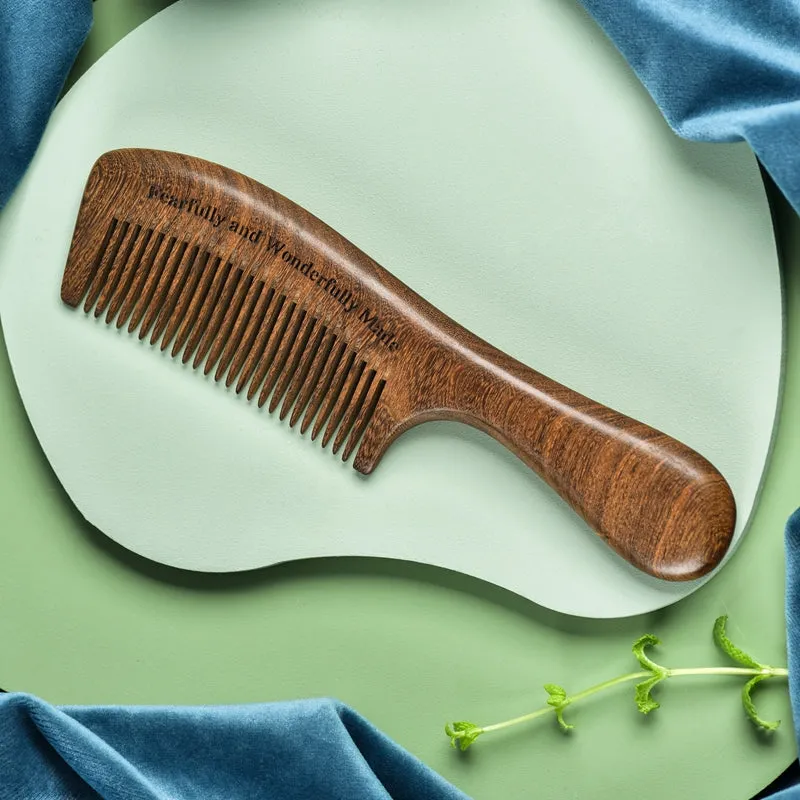 'The very hairs of your head are all numbered(Matt.10:26)', Deluxe Sandalwood Comb