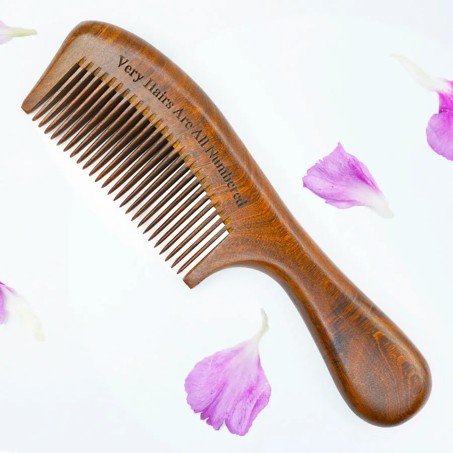 'The very hairs of your head are all numbered(Matt.10:26)', Deluxe Sandalwood Comb