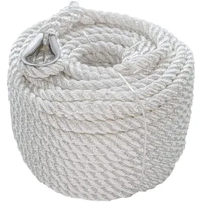 Twisted Anchor Line- 1/2" x 100' White