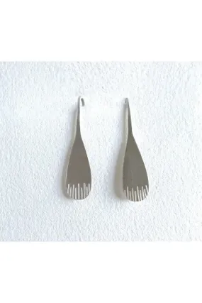 Via Smith - Fine Lines Spoon Earrings - Sterling Silver